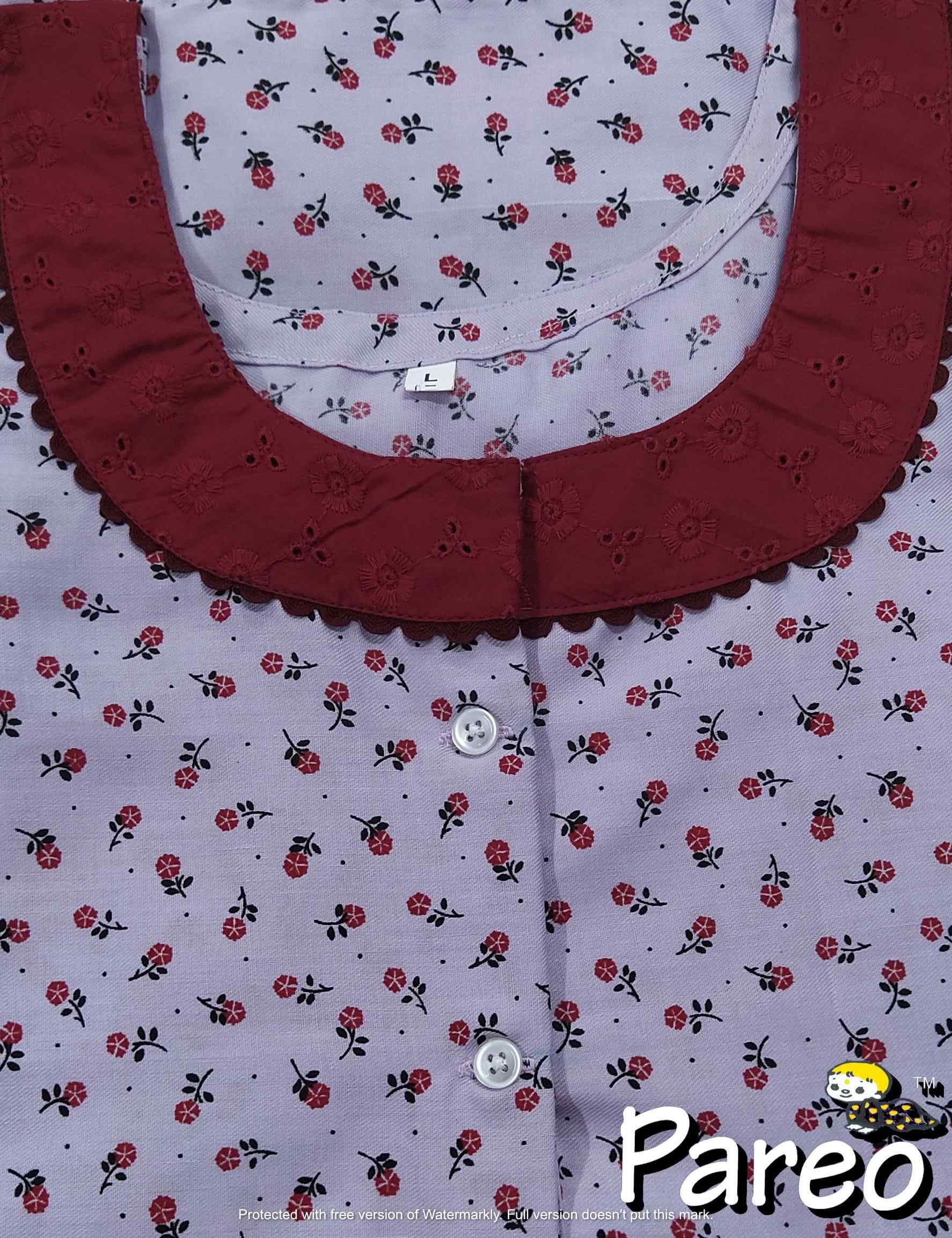 Cotton A-Line Large Printed Nighty