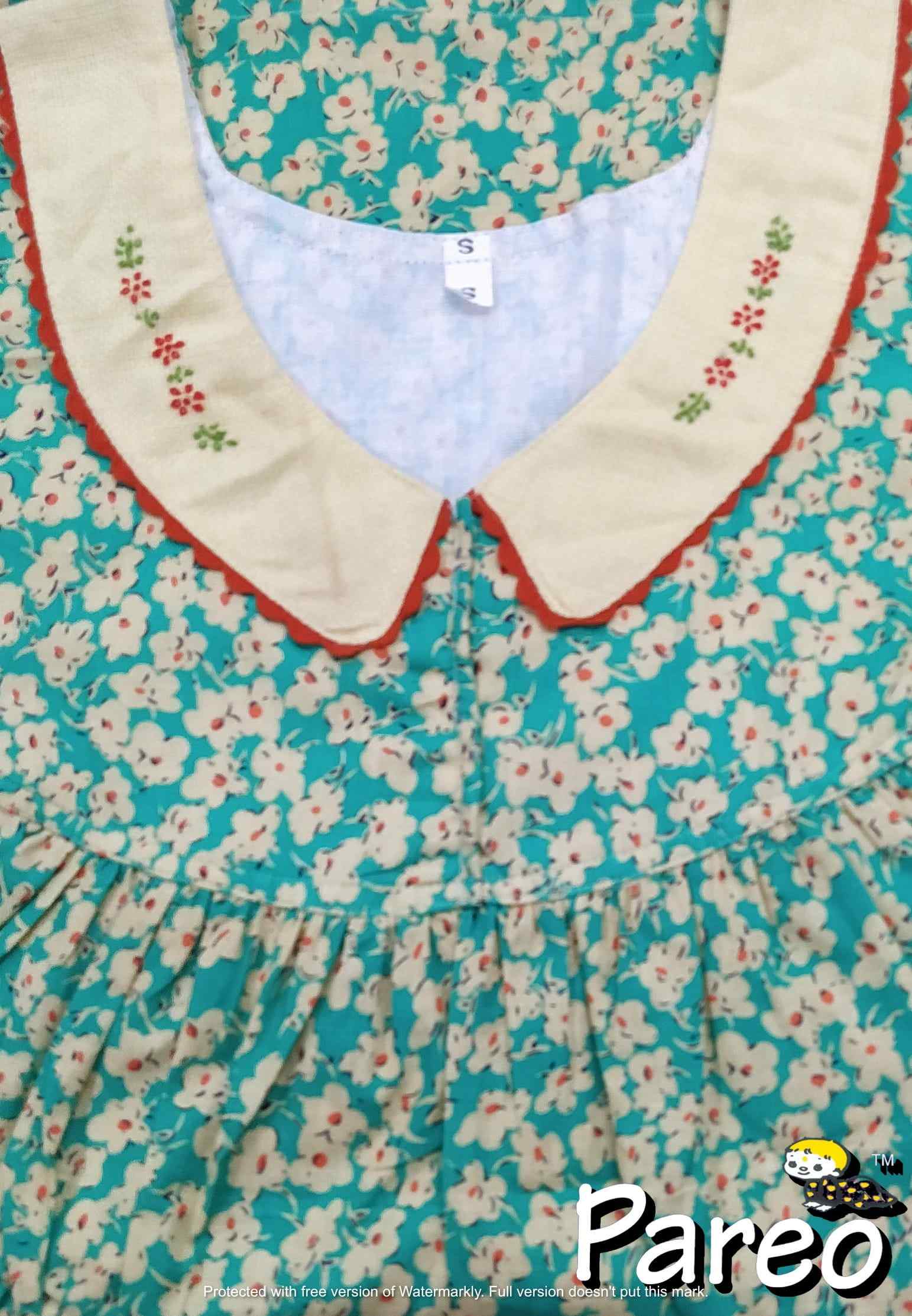 Soft Cotton No Open Small Printed Nighty