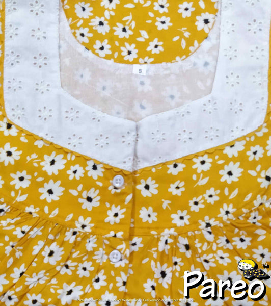 Rayon Half Open Small Printed Nighty