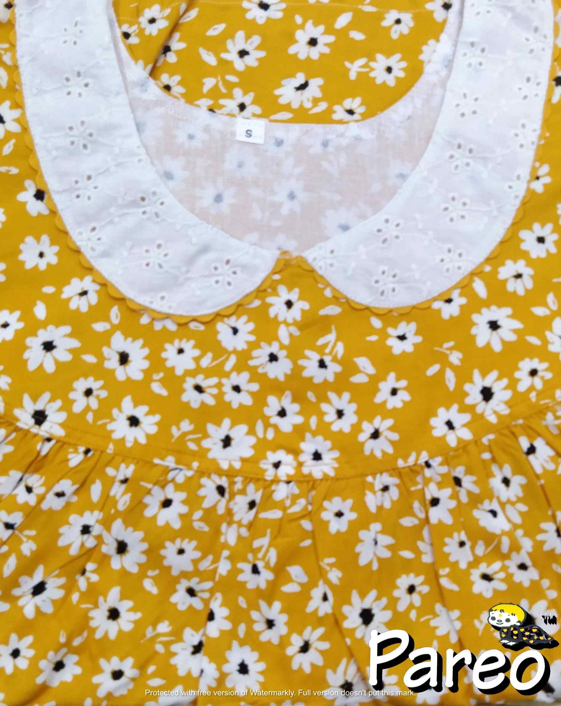 Rayon No Open Small Printed Nighty