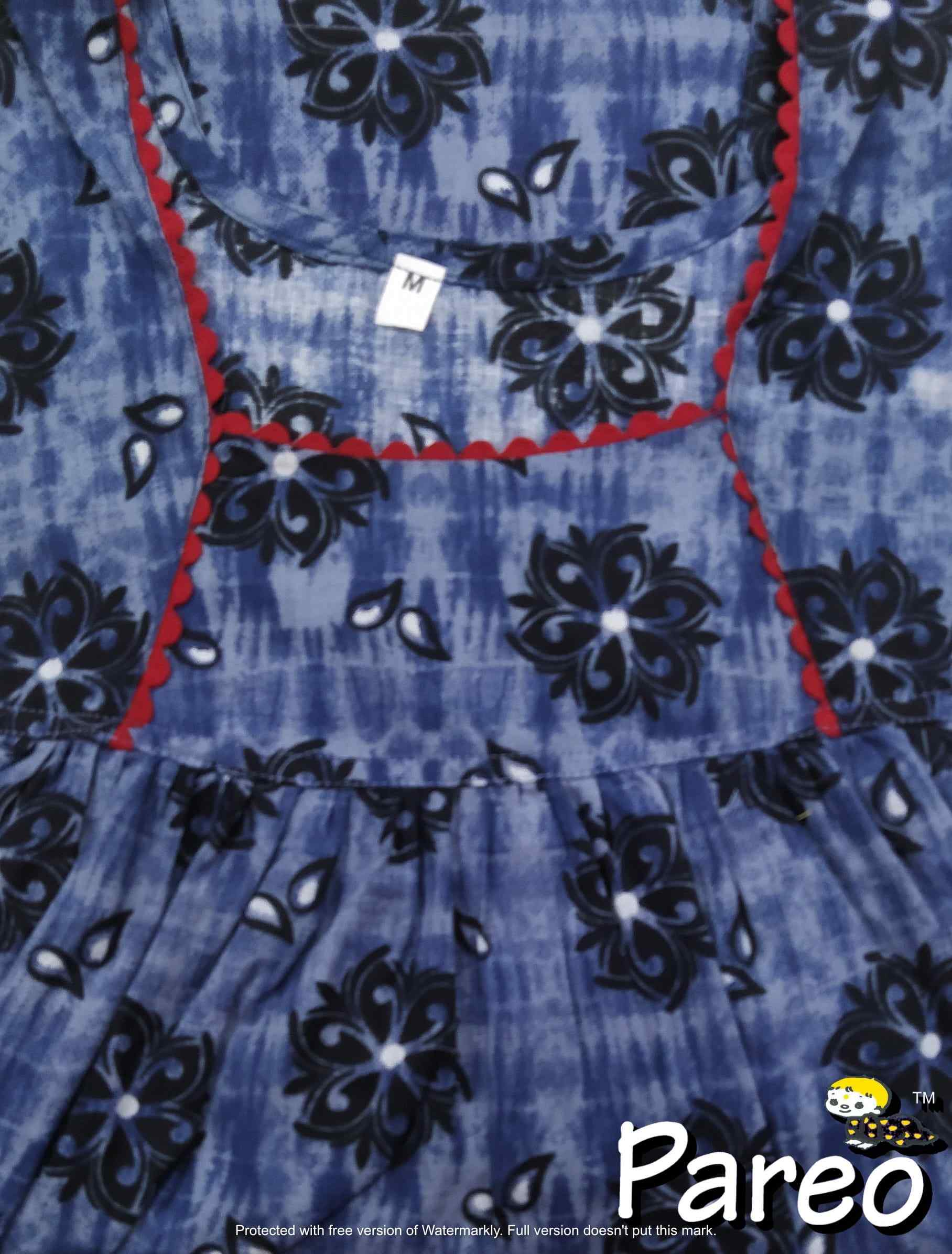 Cotton No Open Medium Printed Nighty