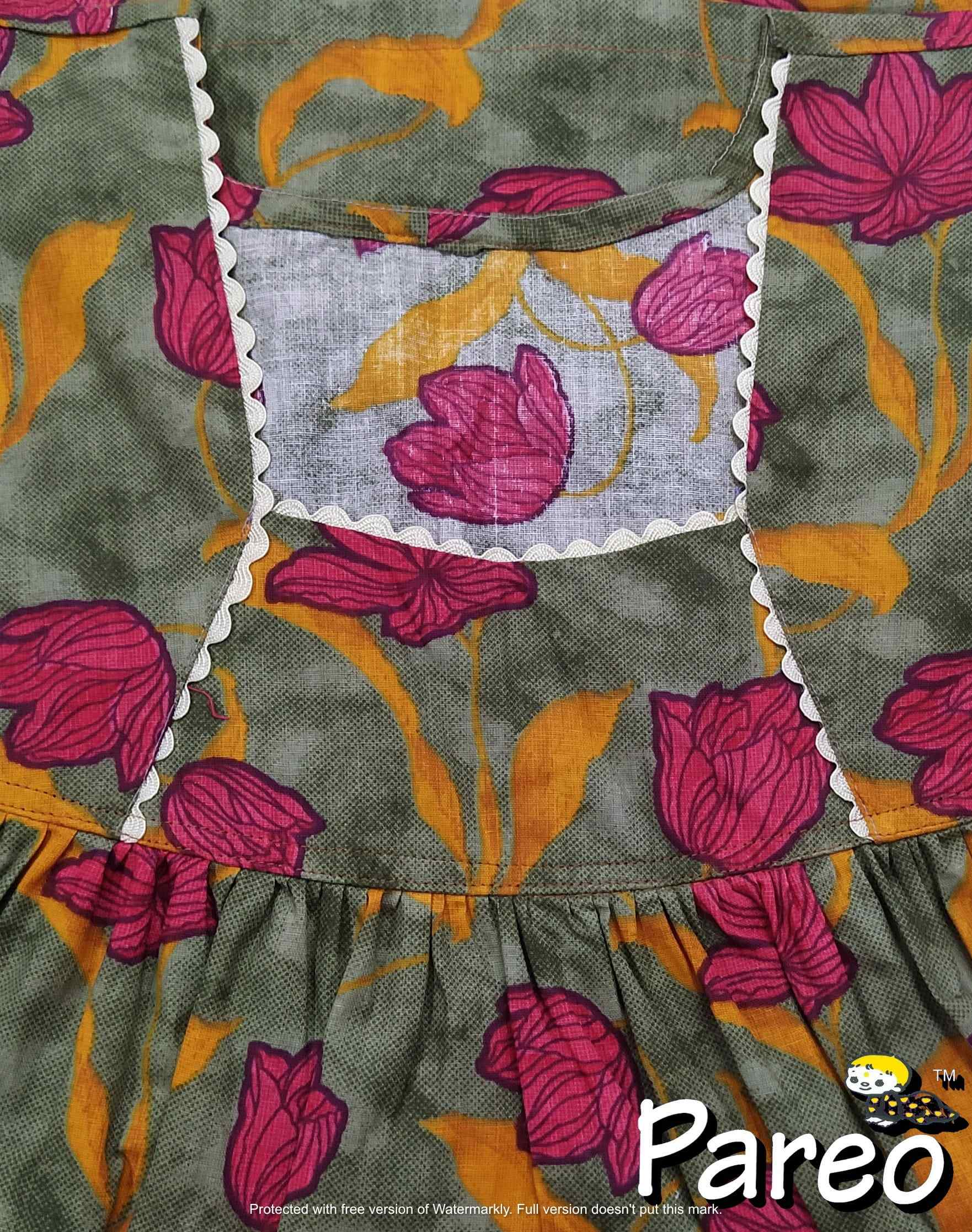 Cotton No Open Medium Printed Nighty
