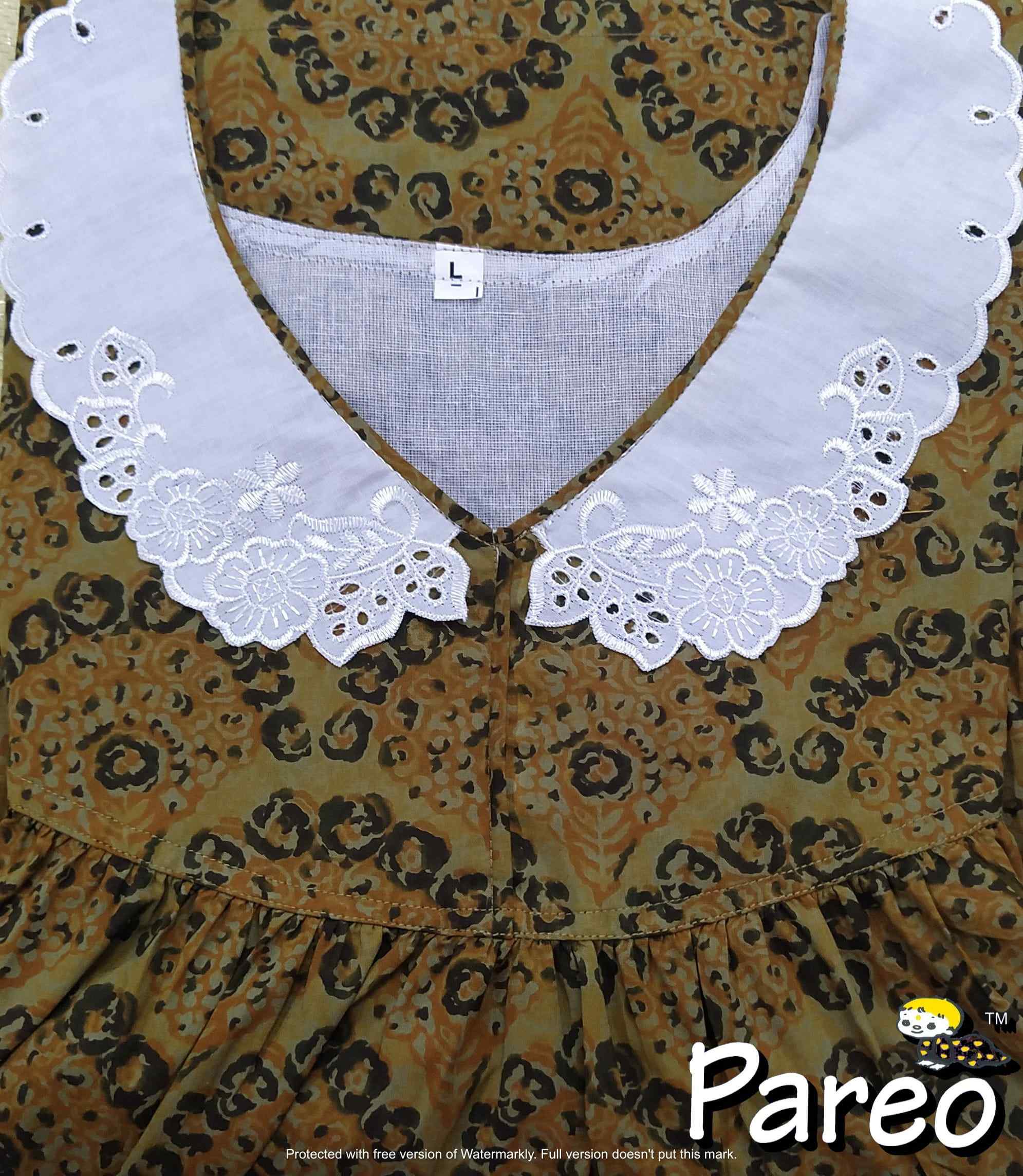 Soft Cotton No Open Large Printed Nighty