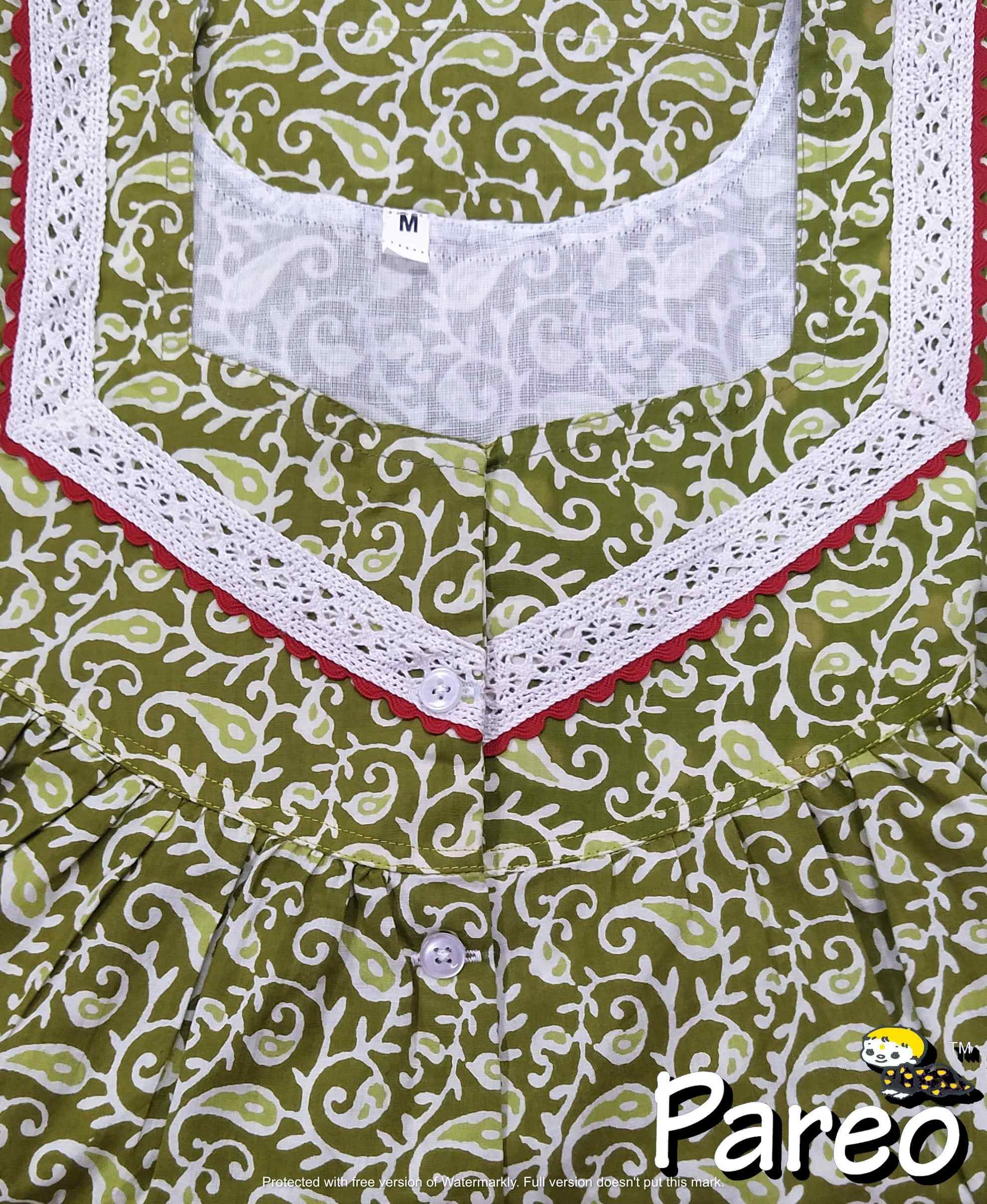 Cotton Half Open Medium Printed Nighty