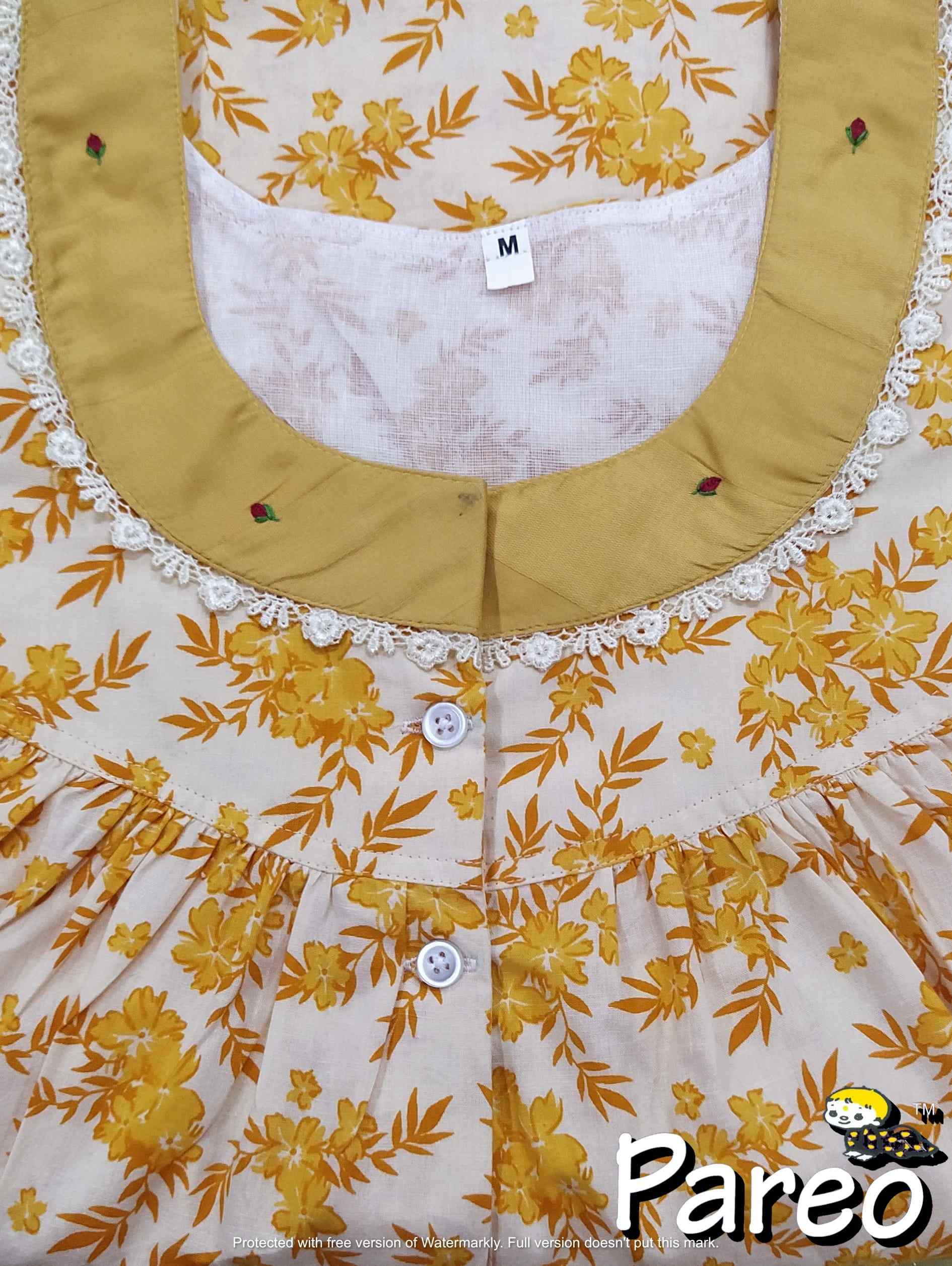 Cotton Half Open Medium Printed Nighty