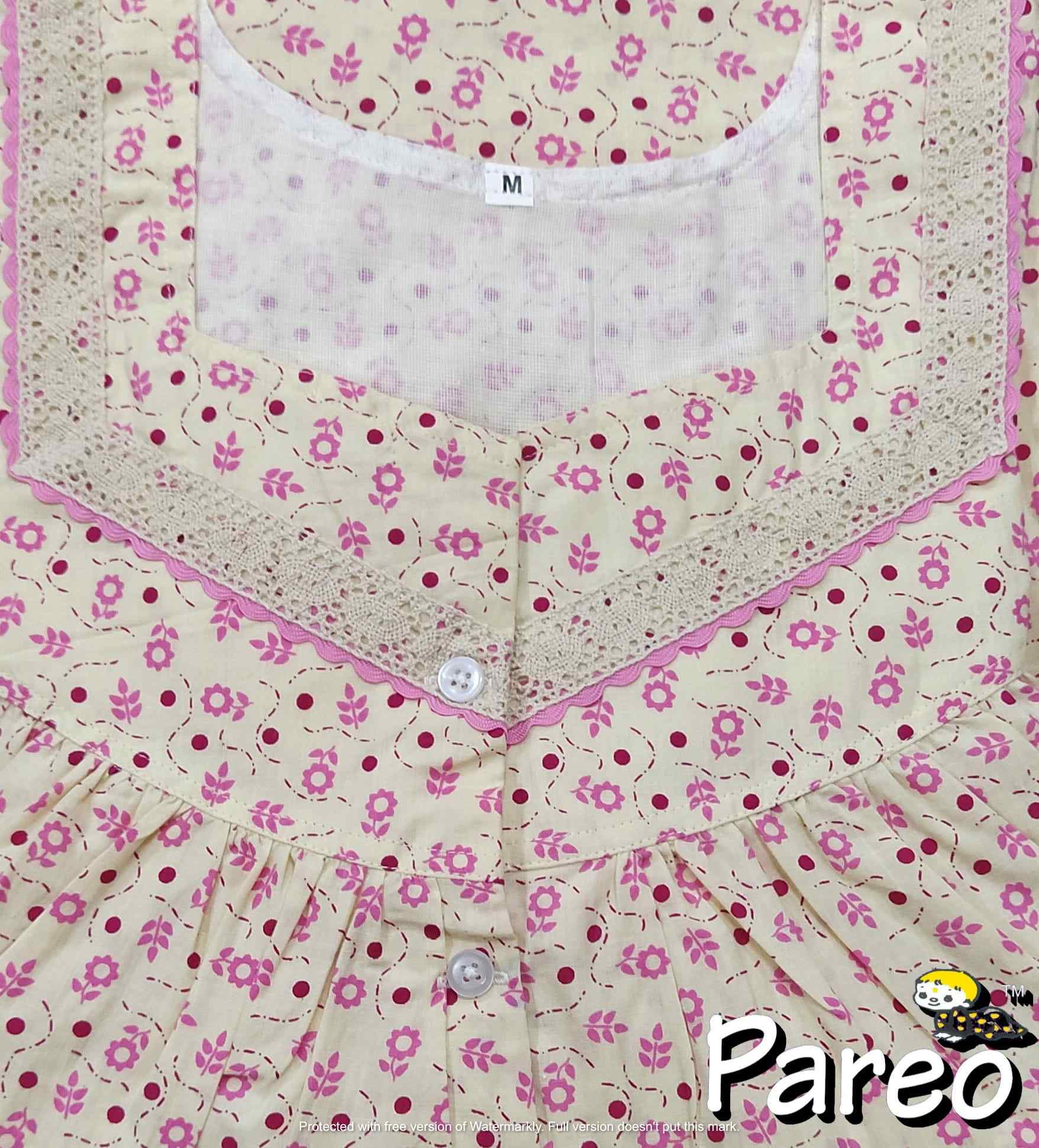 Cotton Half Open Medium Printed Nighty