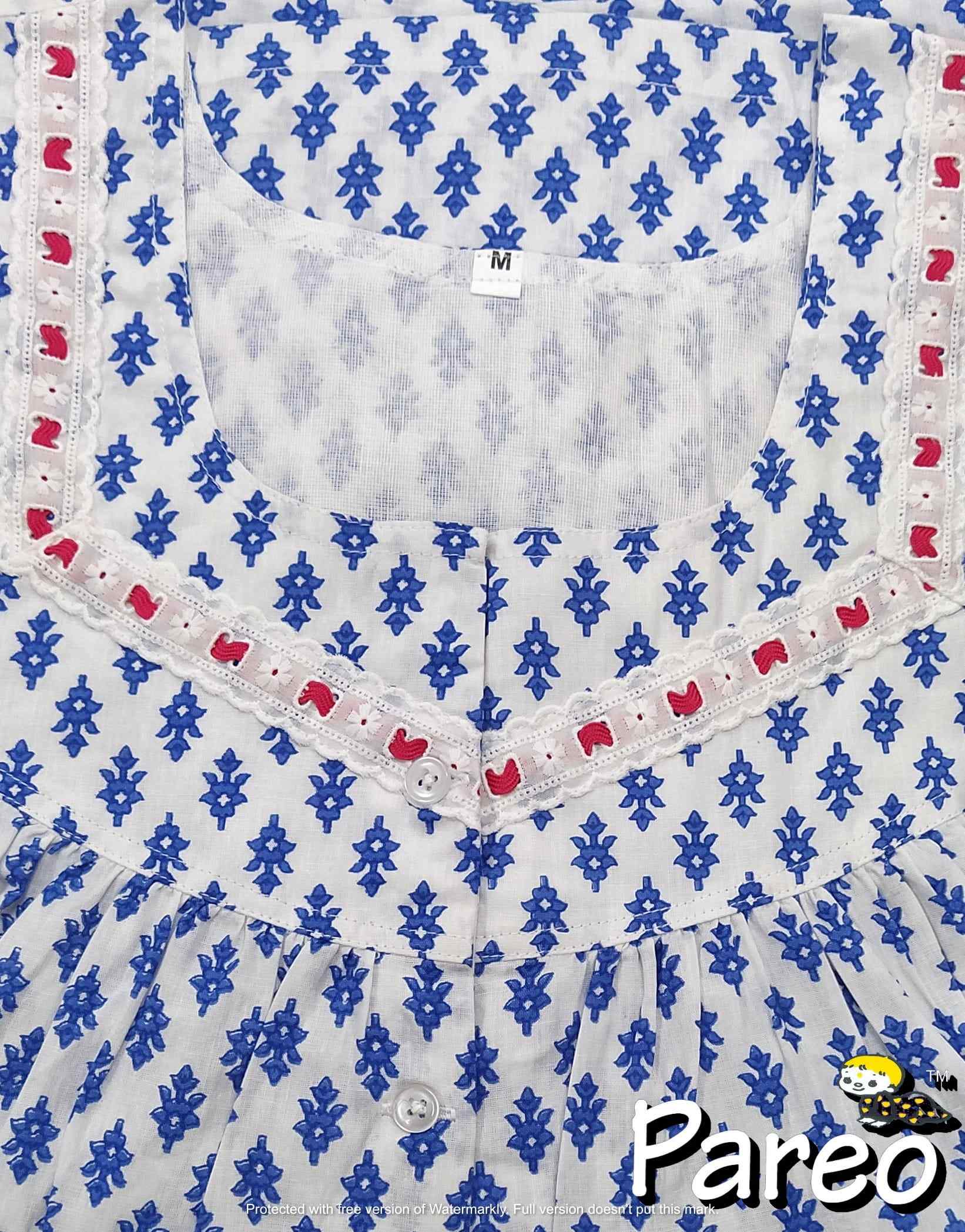 Cotton Half Open Medium Printed Nighty
