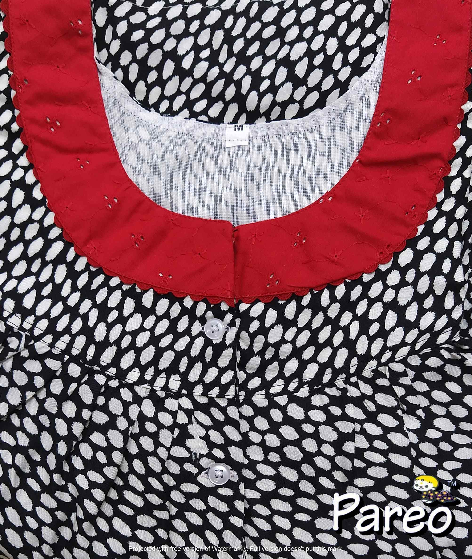 Rayon Half Open Medium Printed Nighty