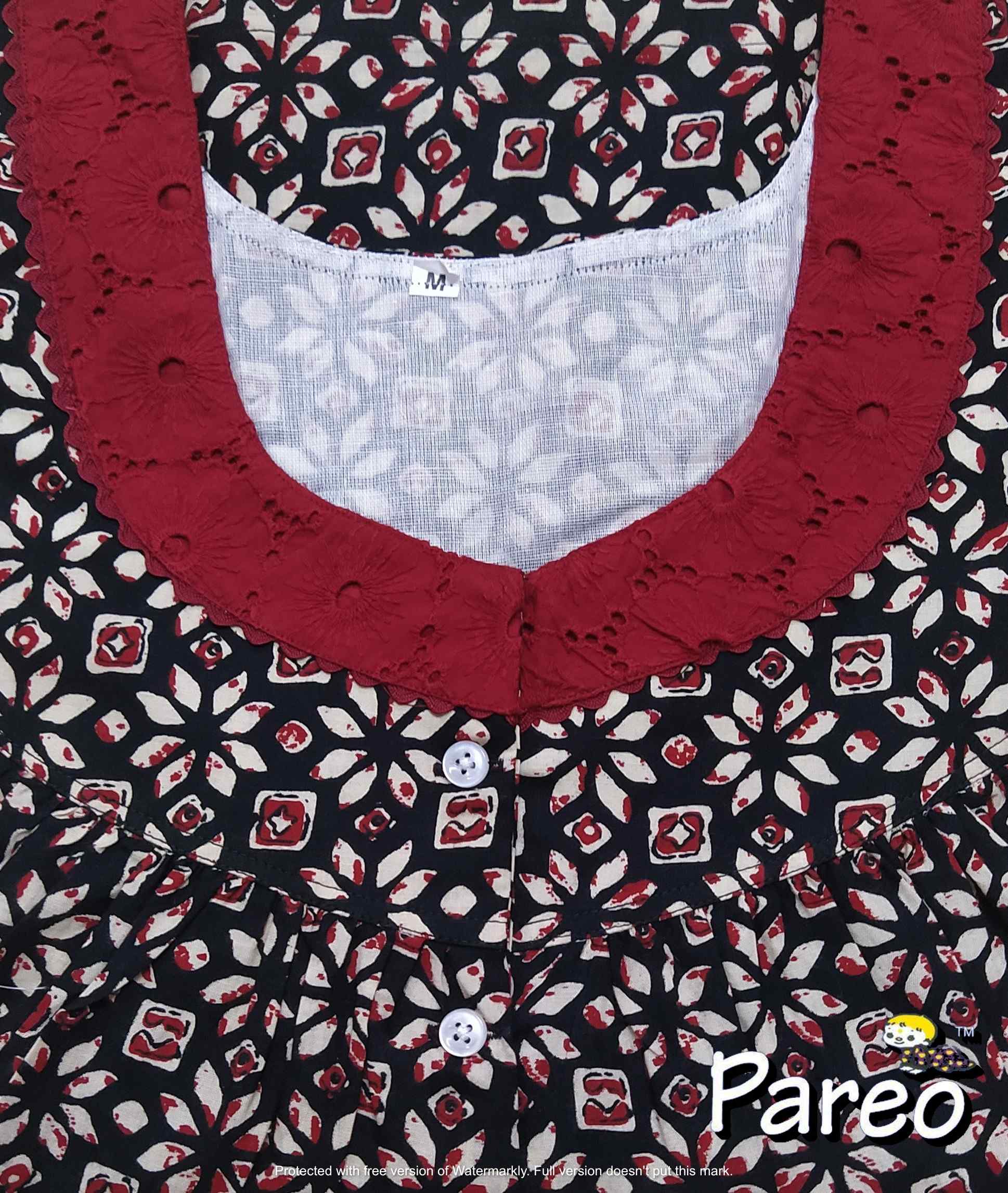 Cotton Half Open Medium Printed Nighty