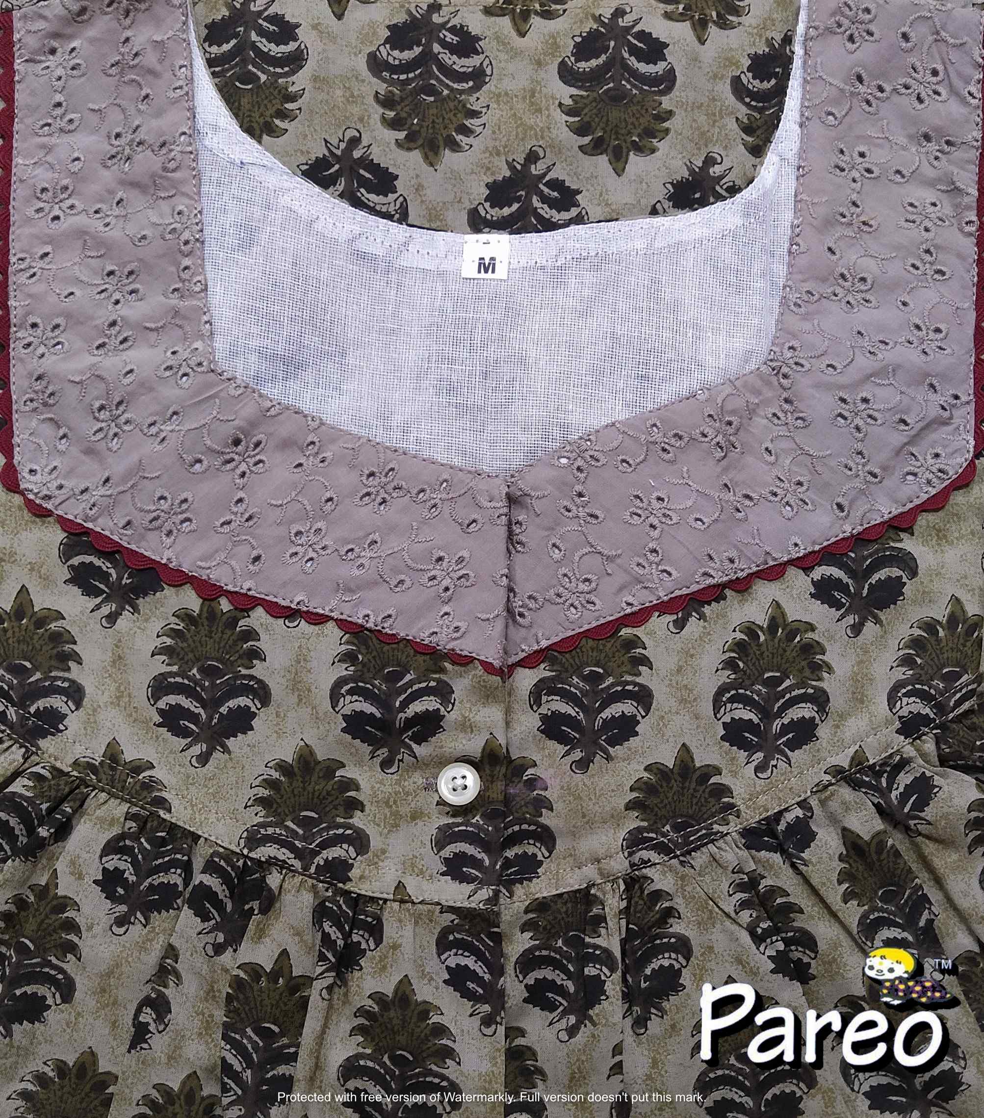 Soft Cotton Half Open Medium Printed Nighty