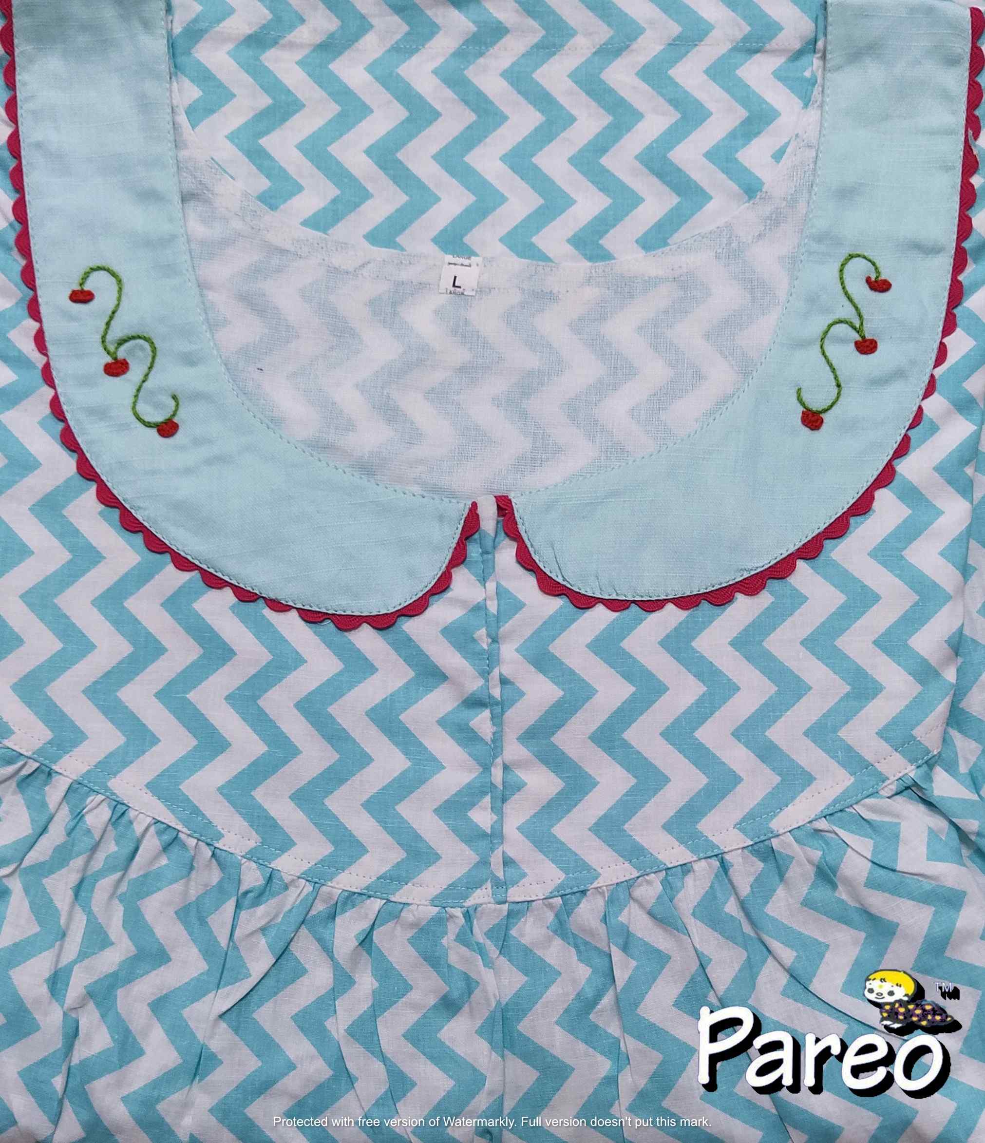 Cotton No Open Large Printed Nighty