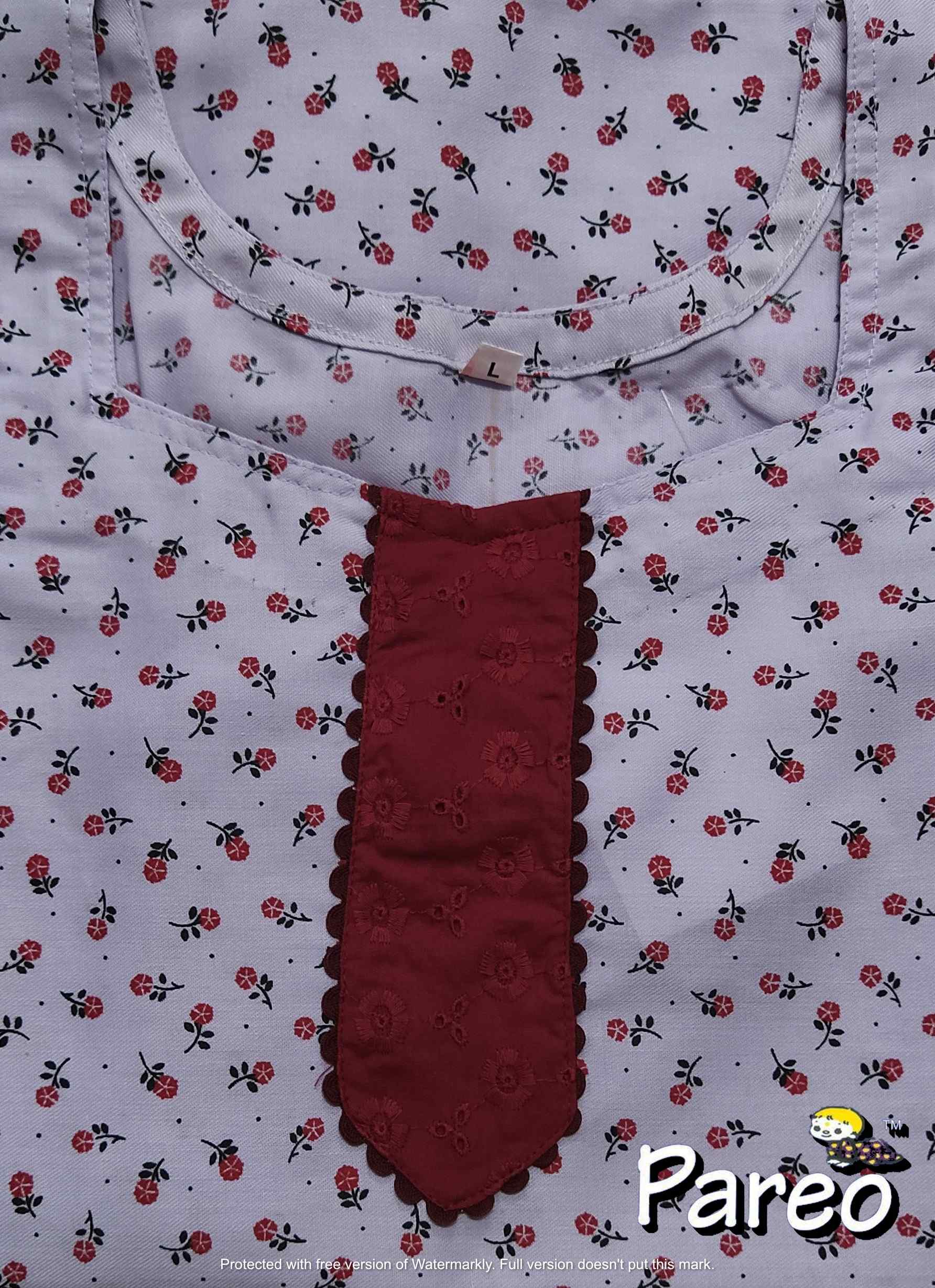 Cotton A-Line Large Printed Nighty