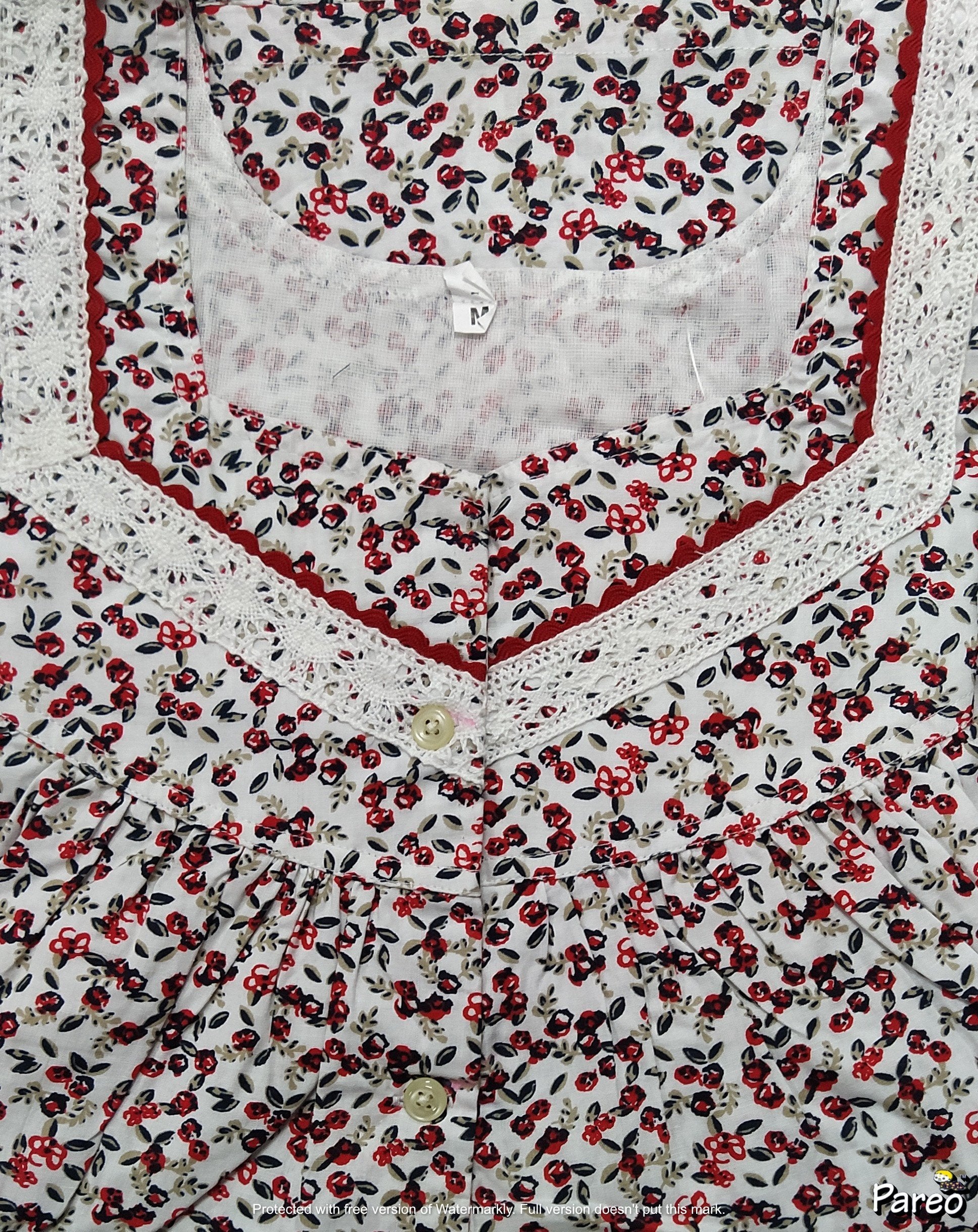 Cotton Half Open Medium Printed Nighty