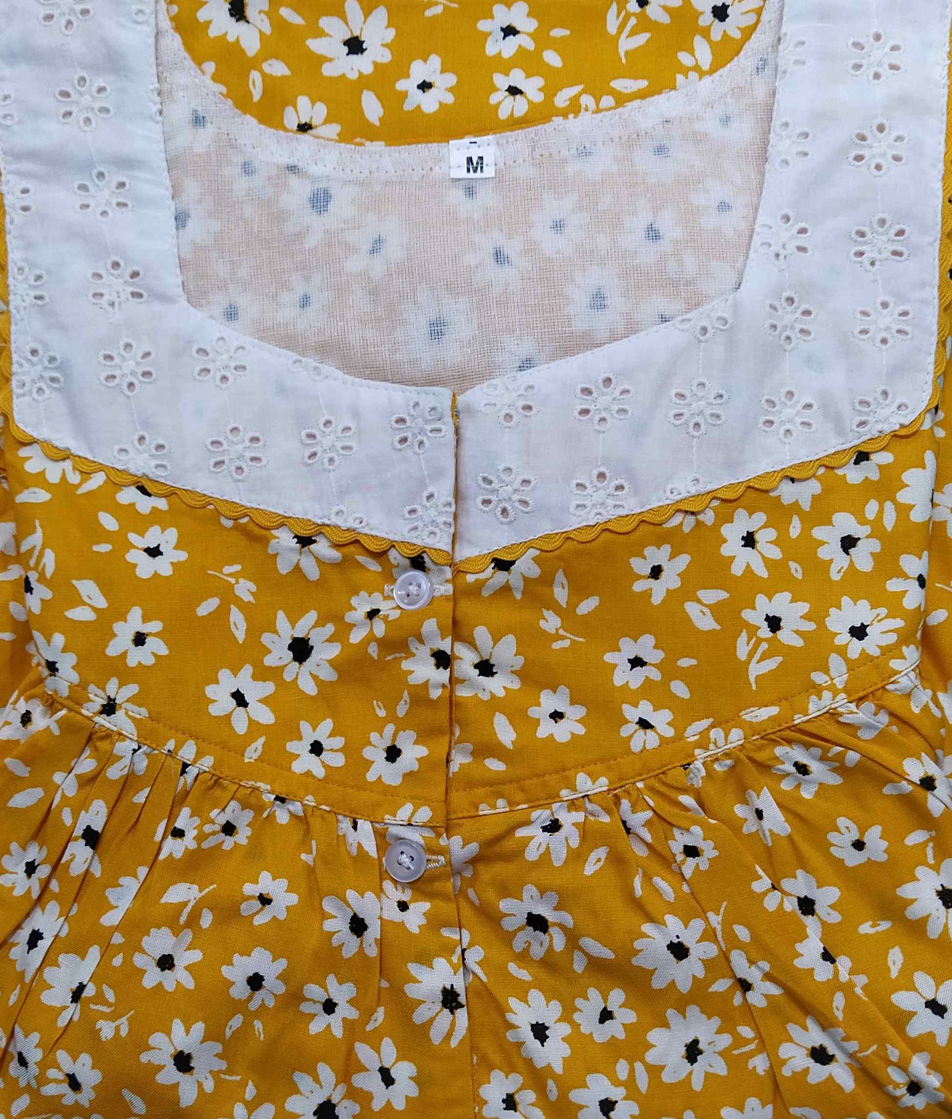 Rayon Half Open Medium Printed Nighty