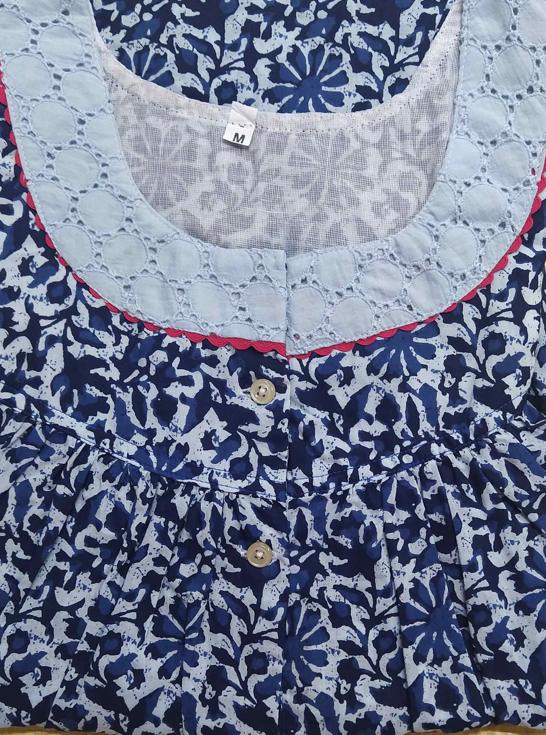 Soft Cotton Half Open Medium Printed Nighty