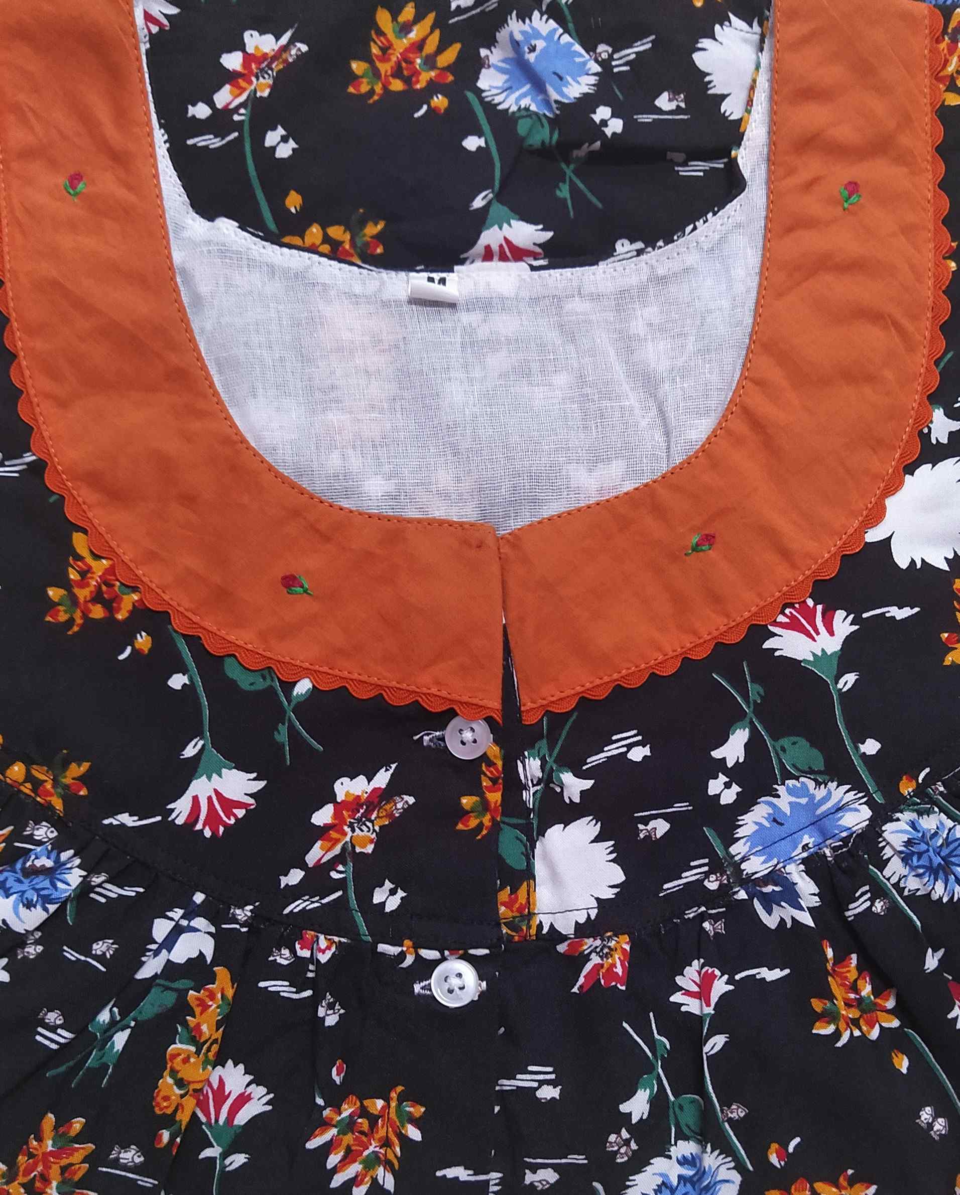 Rayon Full Open Medium Printed Nighty