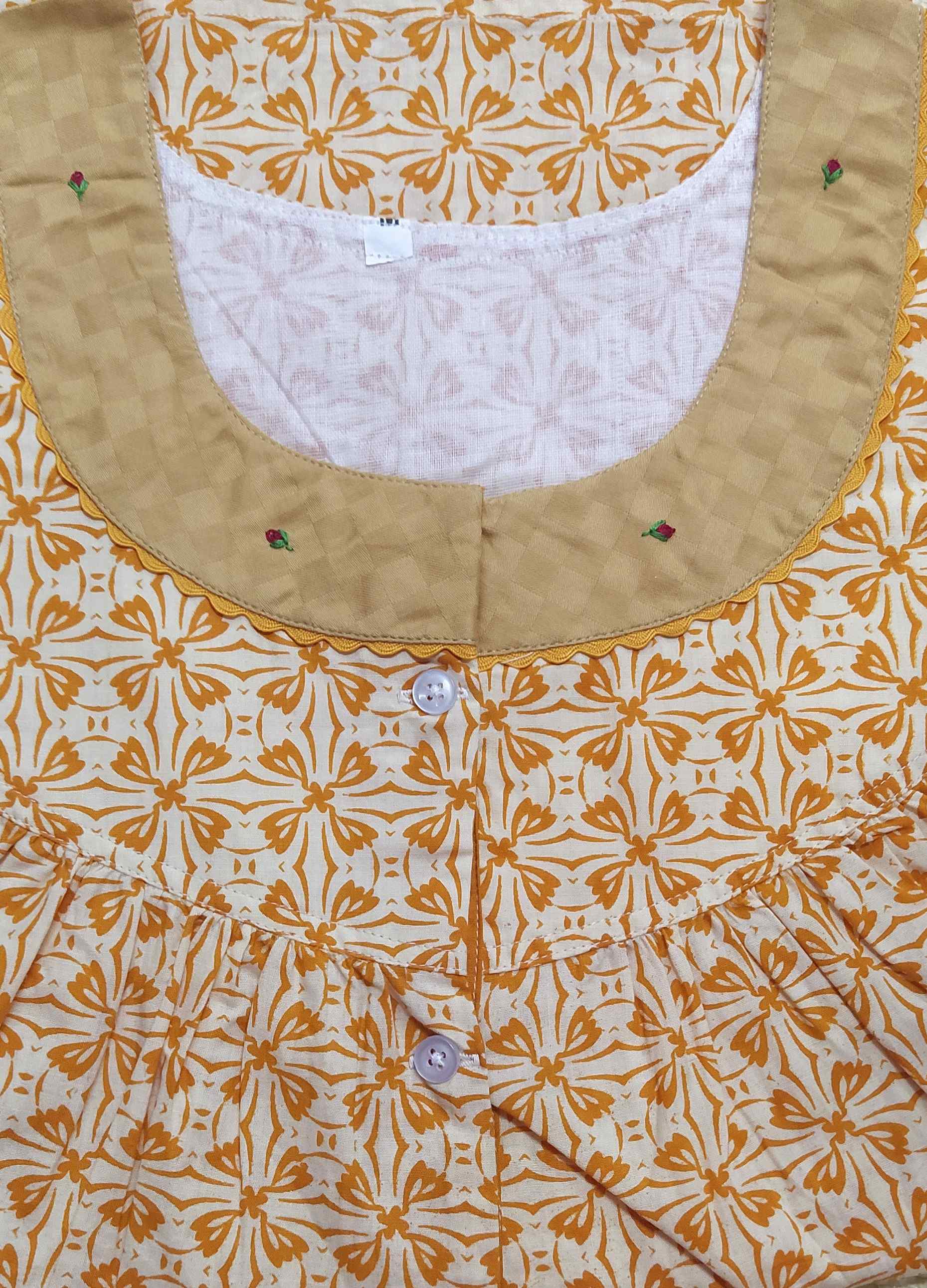 Cotton Half Open Medium Printed Nighty