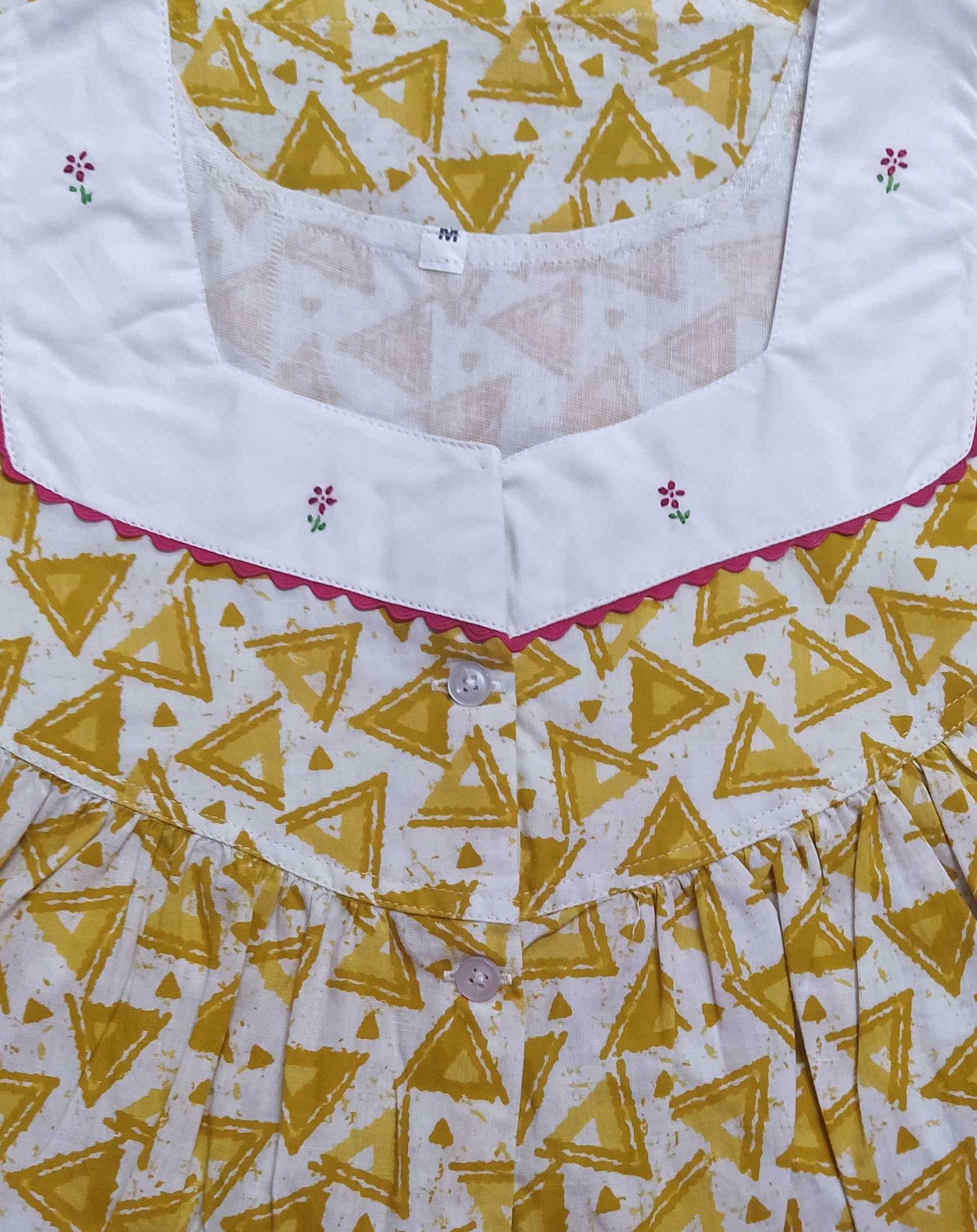 Cotton Half Open Medium Printed Nighty