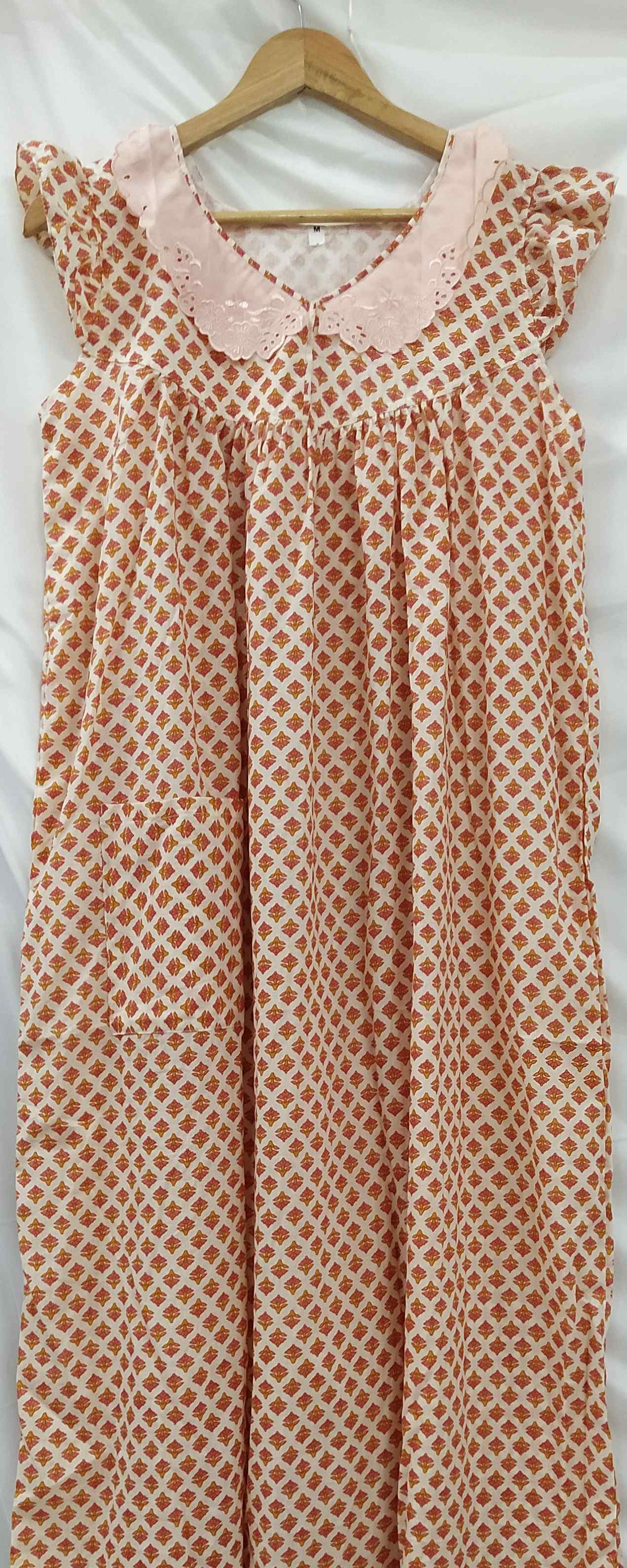 Soft Cotton Half Open Medium Printed Nighty