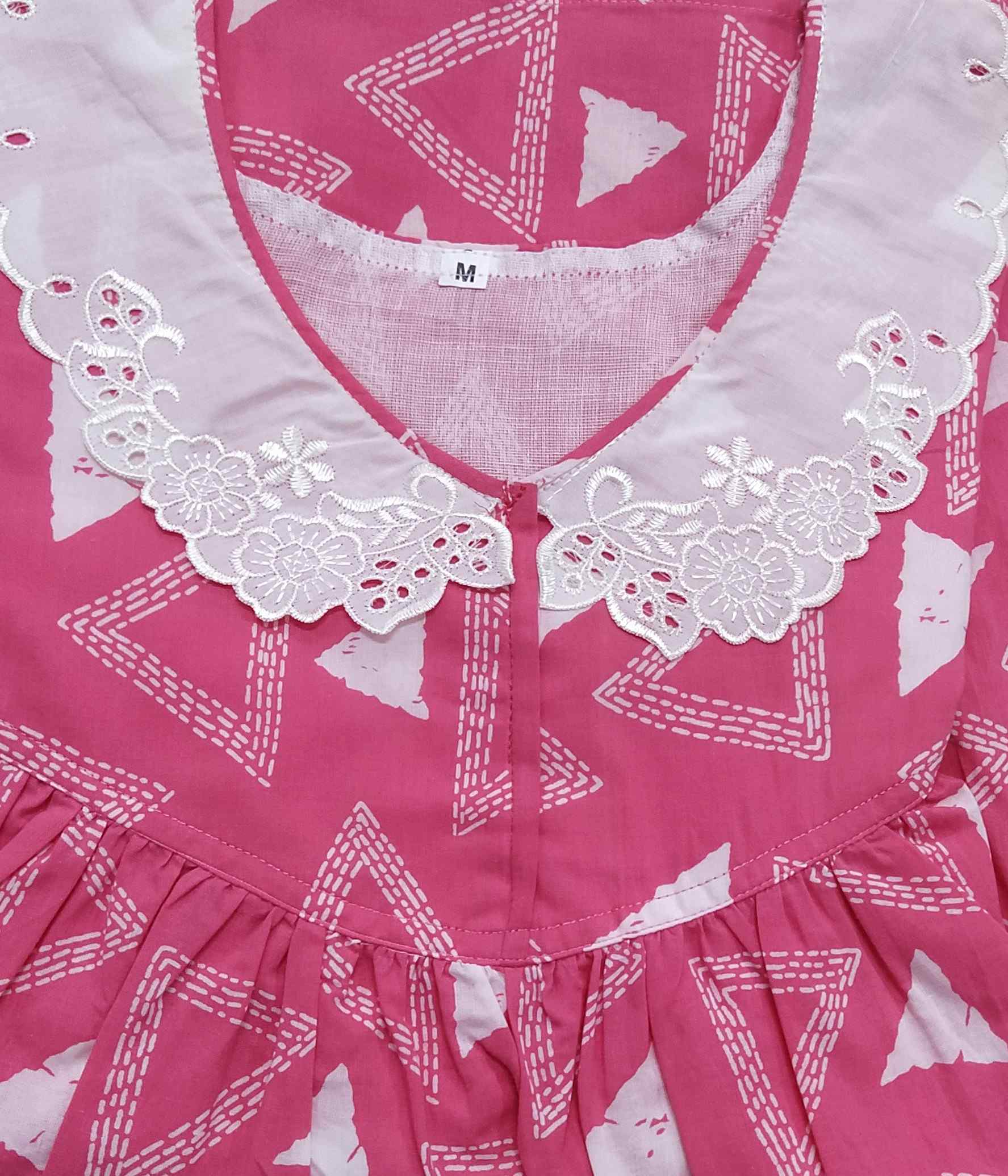 Soft Cotton No Open Medium Printed Nighty