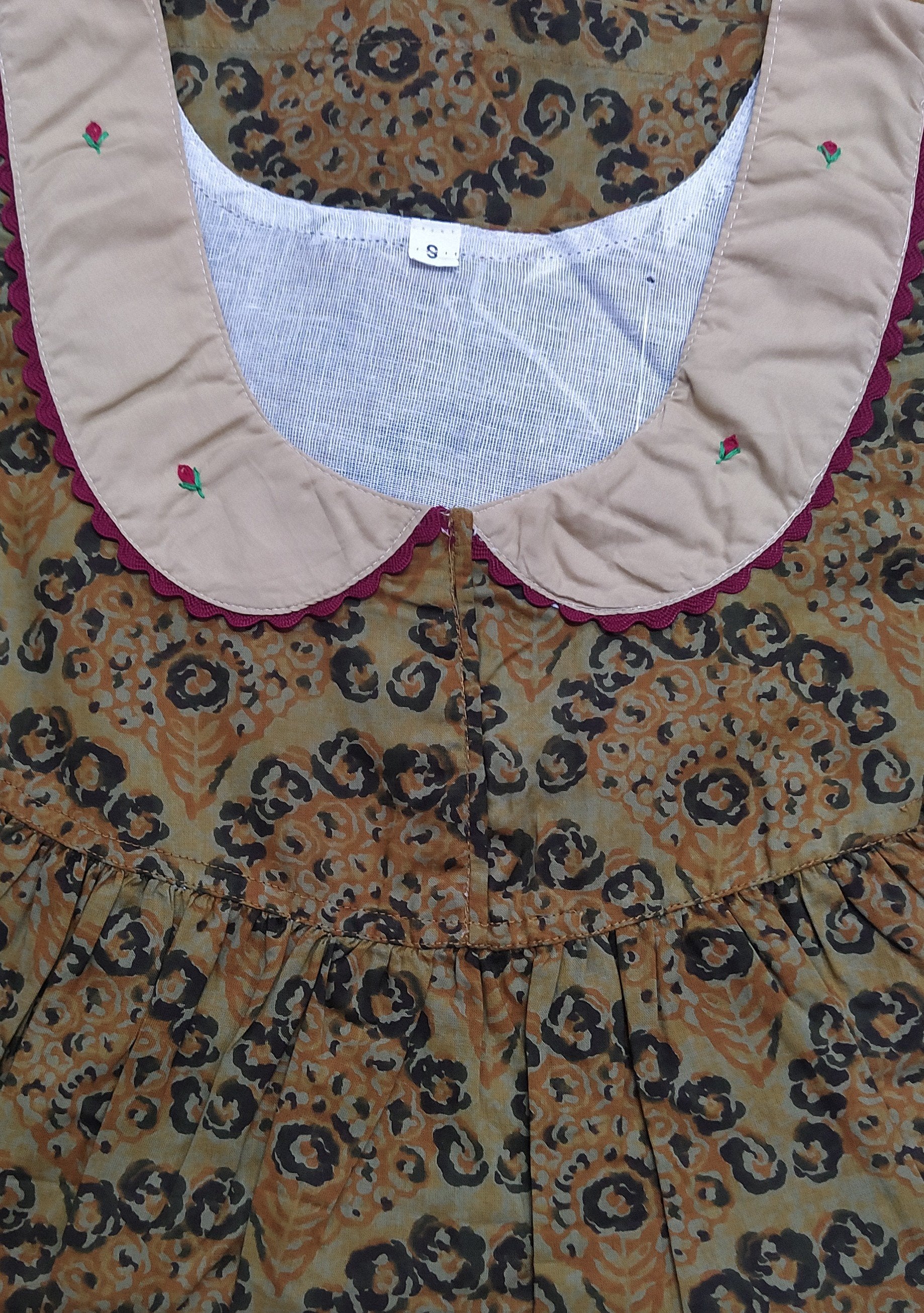 Soft Cotton No Open Small Printed Nighty