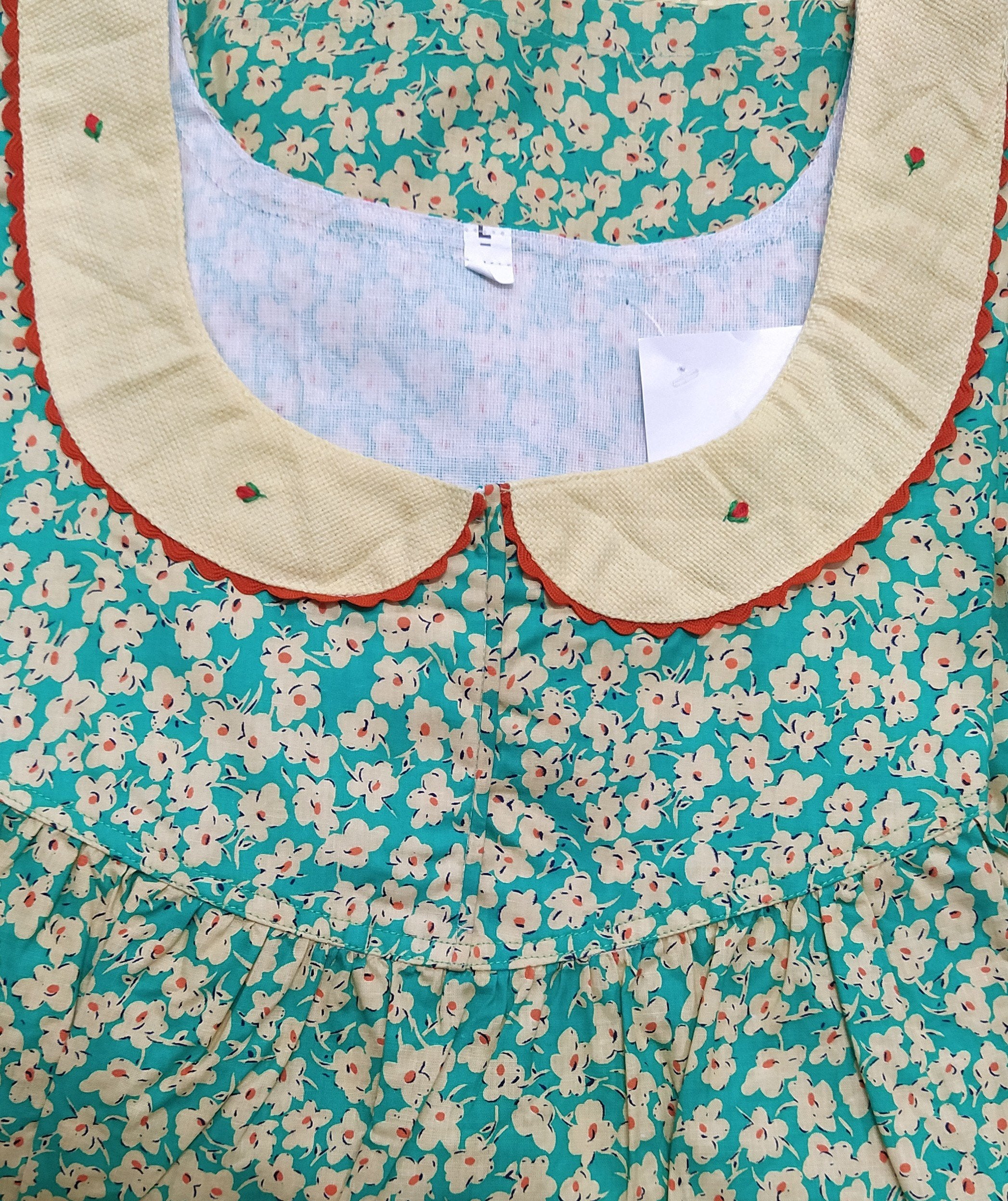 Cotton No Open Large Printed Nighty