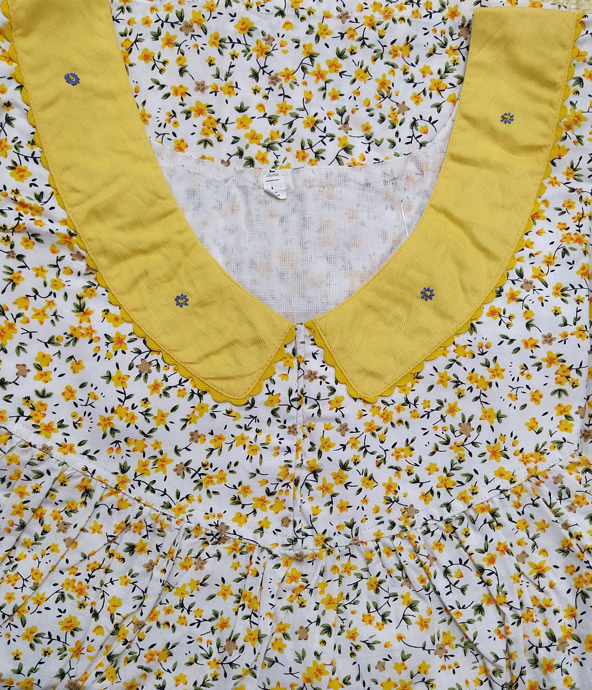 Cotton No Open Large Printed Nighty