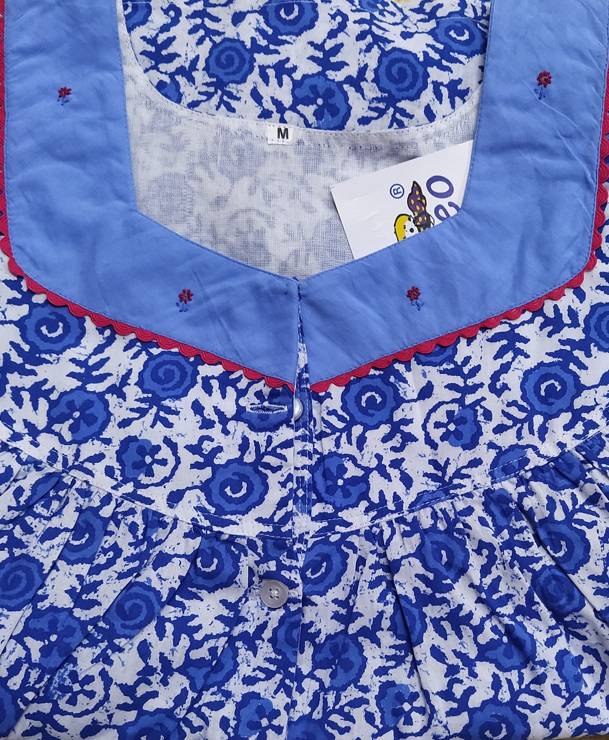 Cotton Half Open Medium Printed Nighty