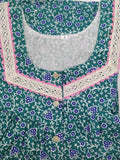 Cotton Half Open Small Printed Nighty