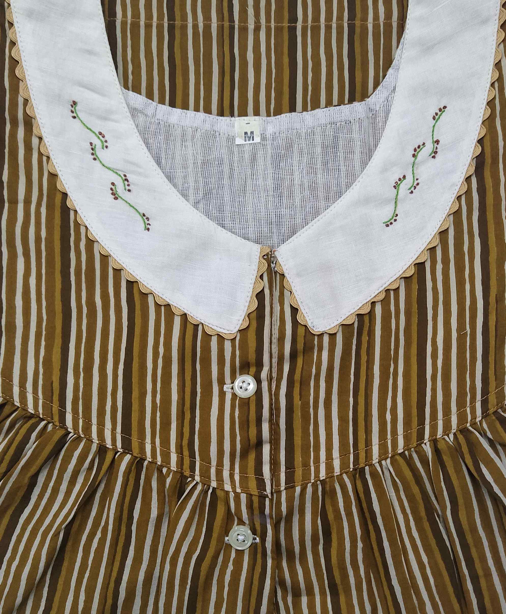 Soft Cotton Half Open Medium Printed Nighty