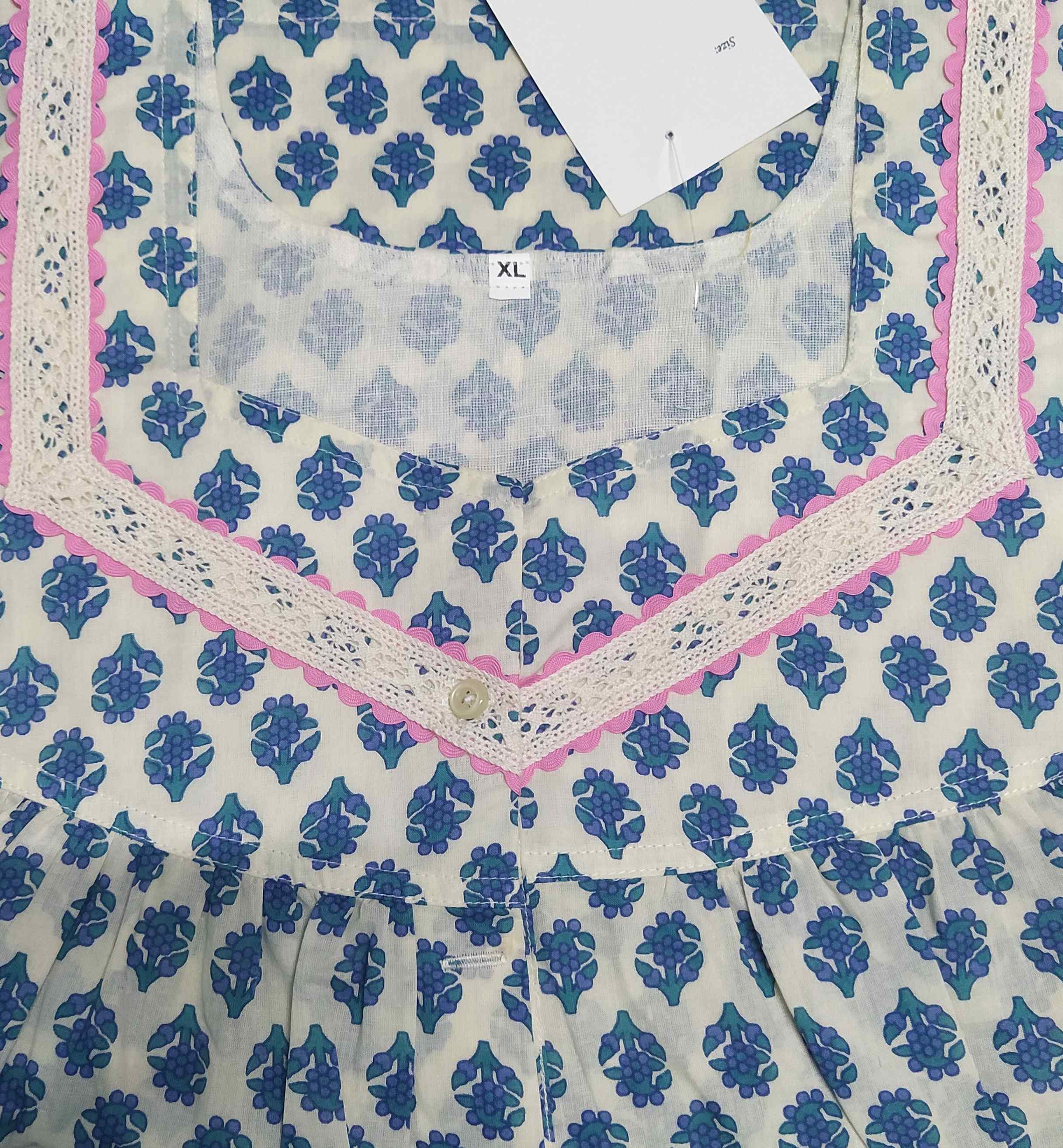 Soft Cotton Half Open Xlarge Printed Nighty
