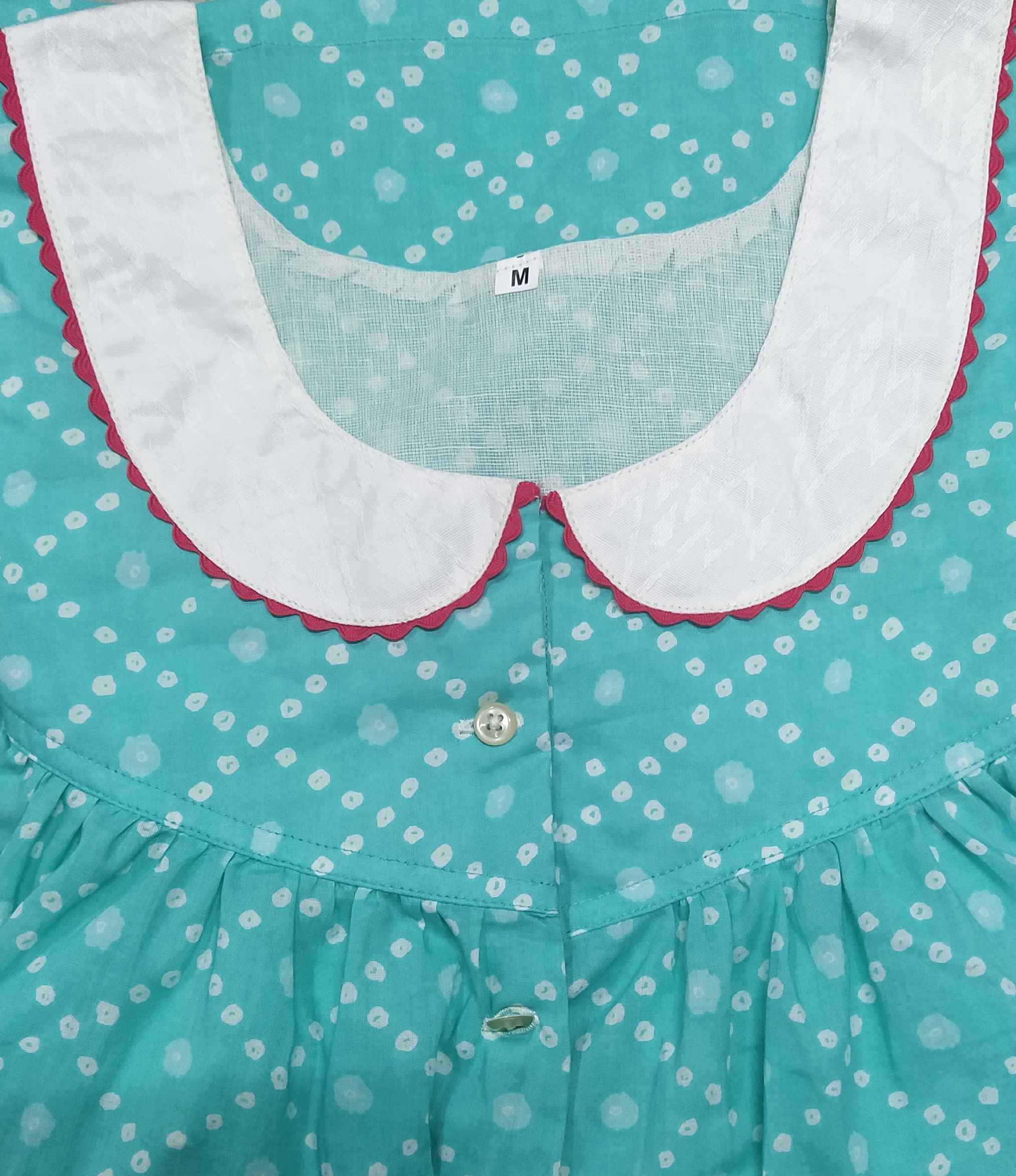 Soft Cotton Half Open Medium Printed Nighty