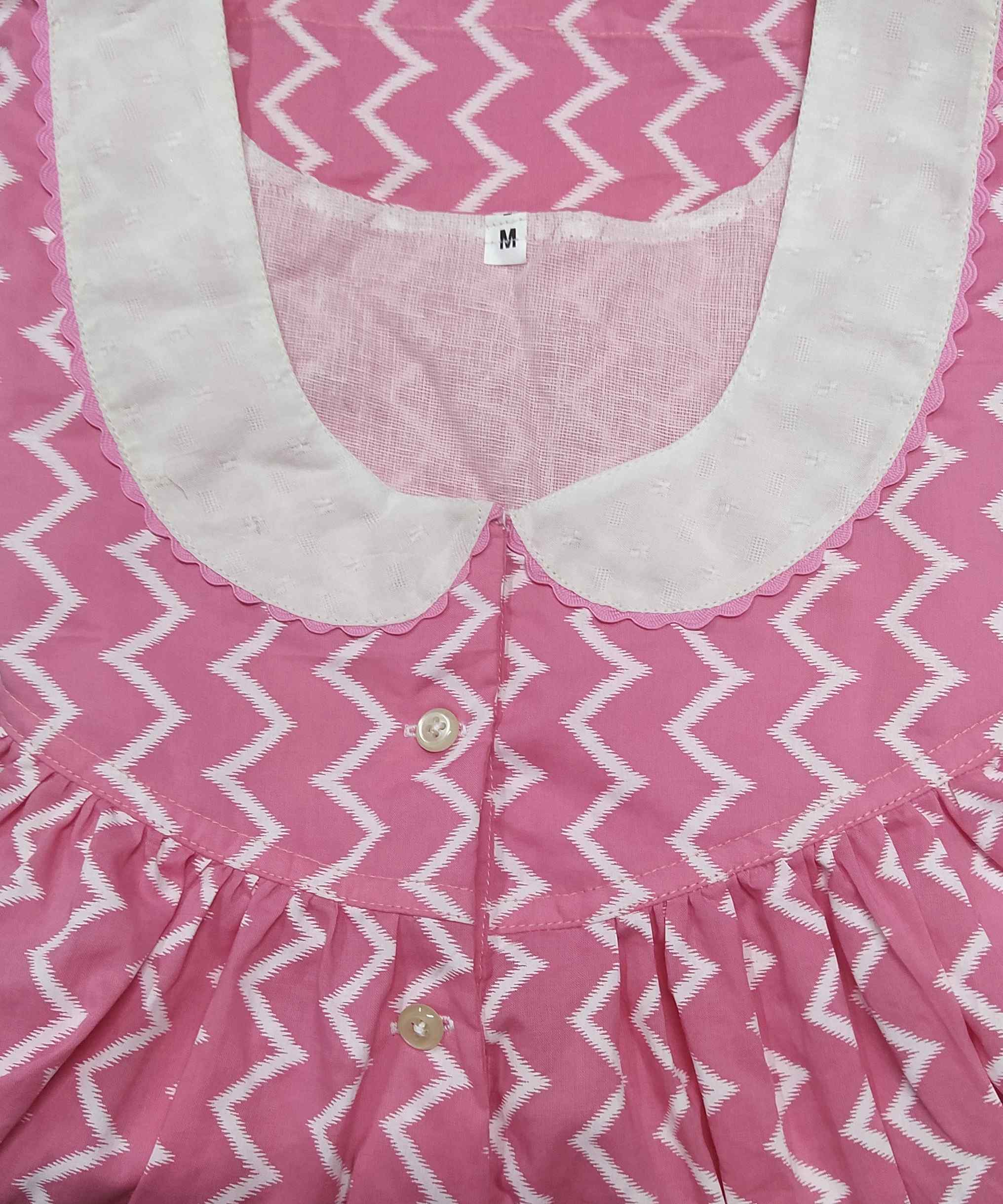 Soft Cotton Half Open Medium Printed Nighty