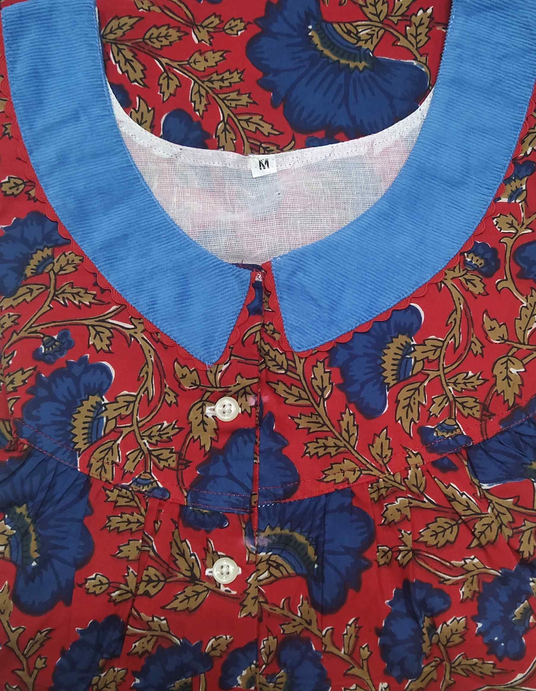 Soft Cotton Half Open Medium Printed Nighty