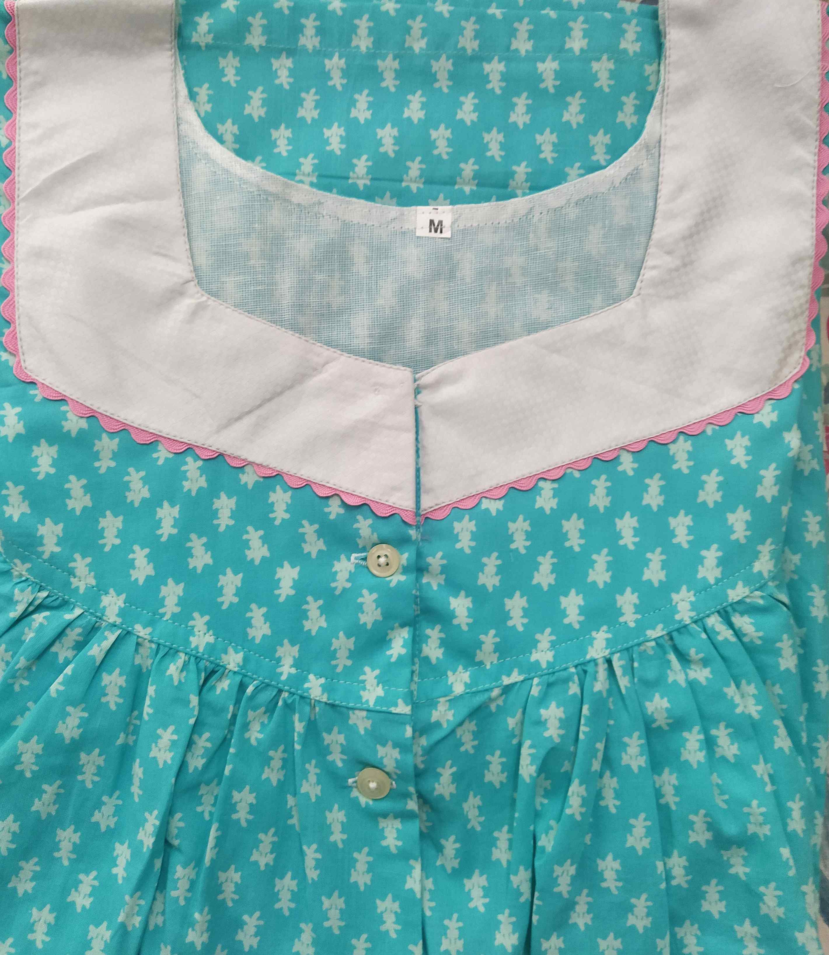 Soft Cotton Half Open Medium Printed Nighty