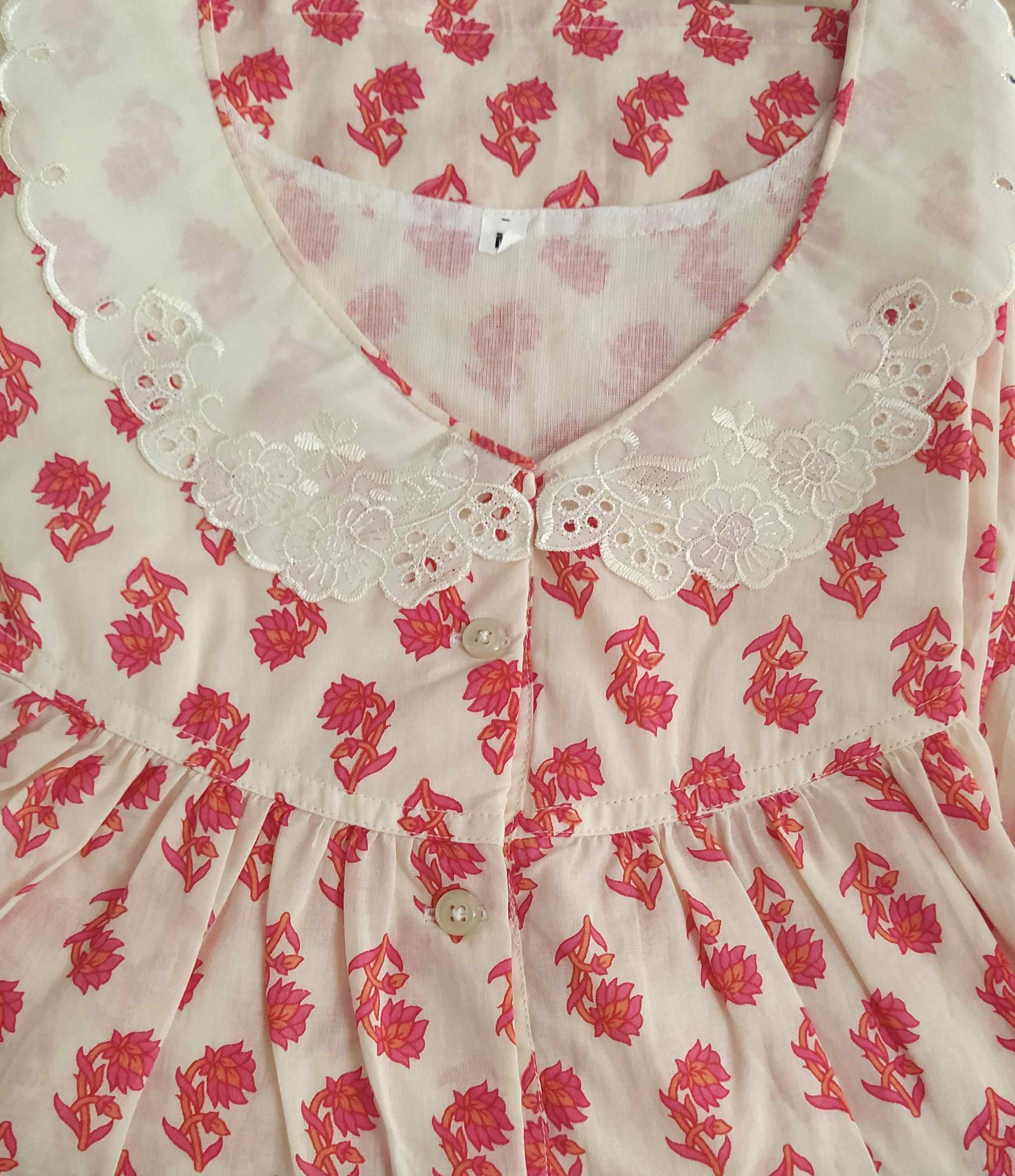 Soft Cotton Half Open Medium Printed Nighty
