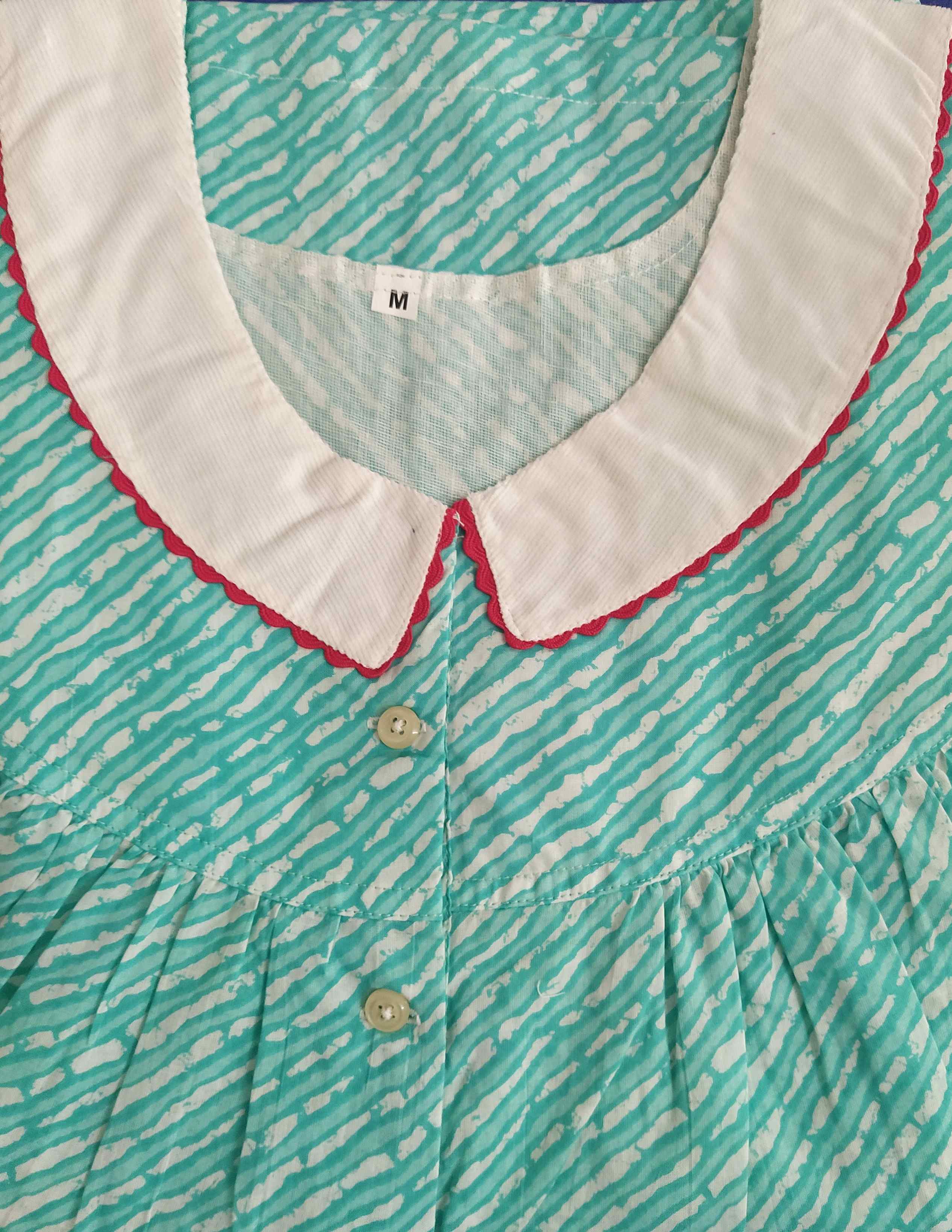 Soft Cotton Half Open Medium Printed Nighty