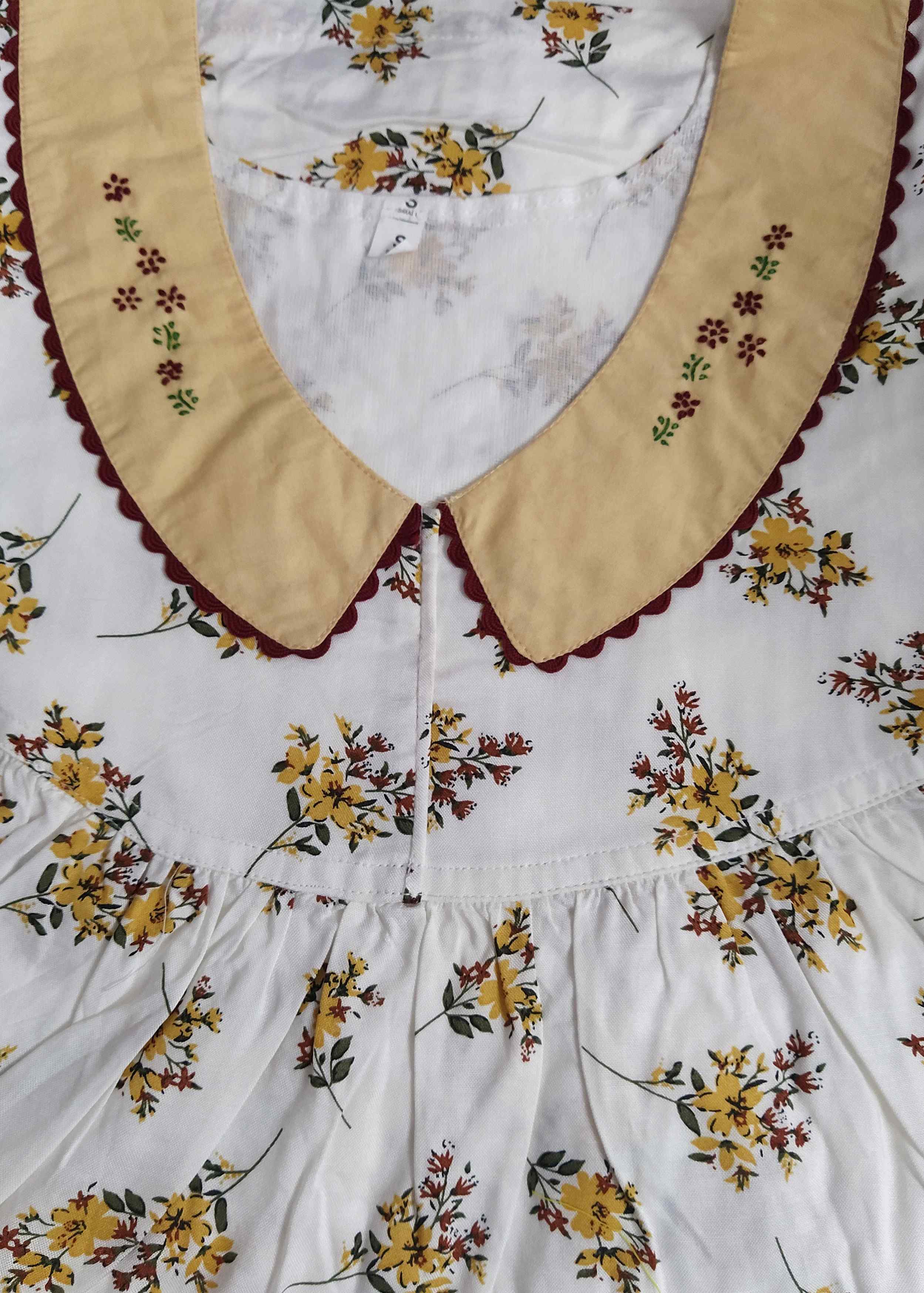 Rayon No Open Small Printed Nighty