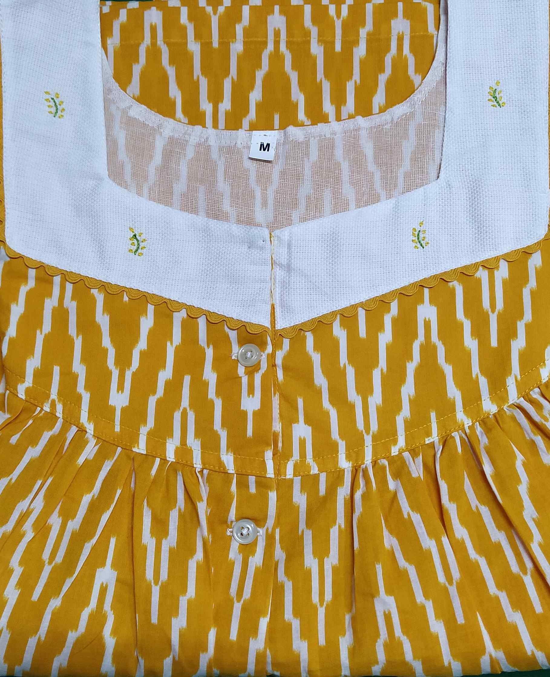 Soft Cotton Half Open Medium Printed Nighty