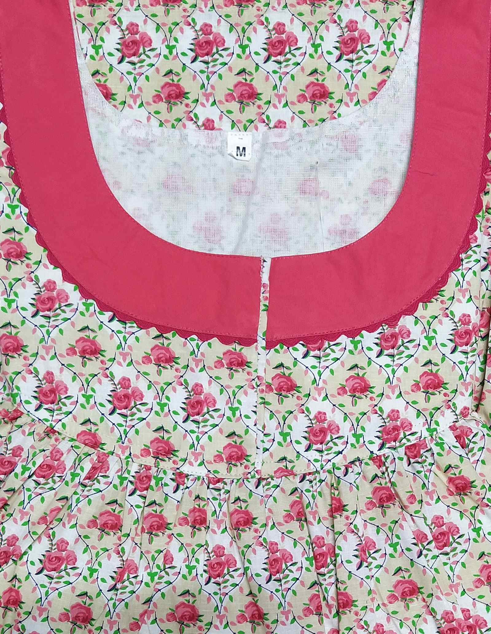 Cotton No Open Medium Printed Nighty