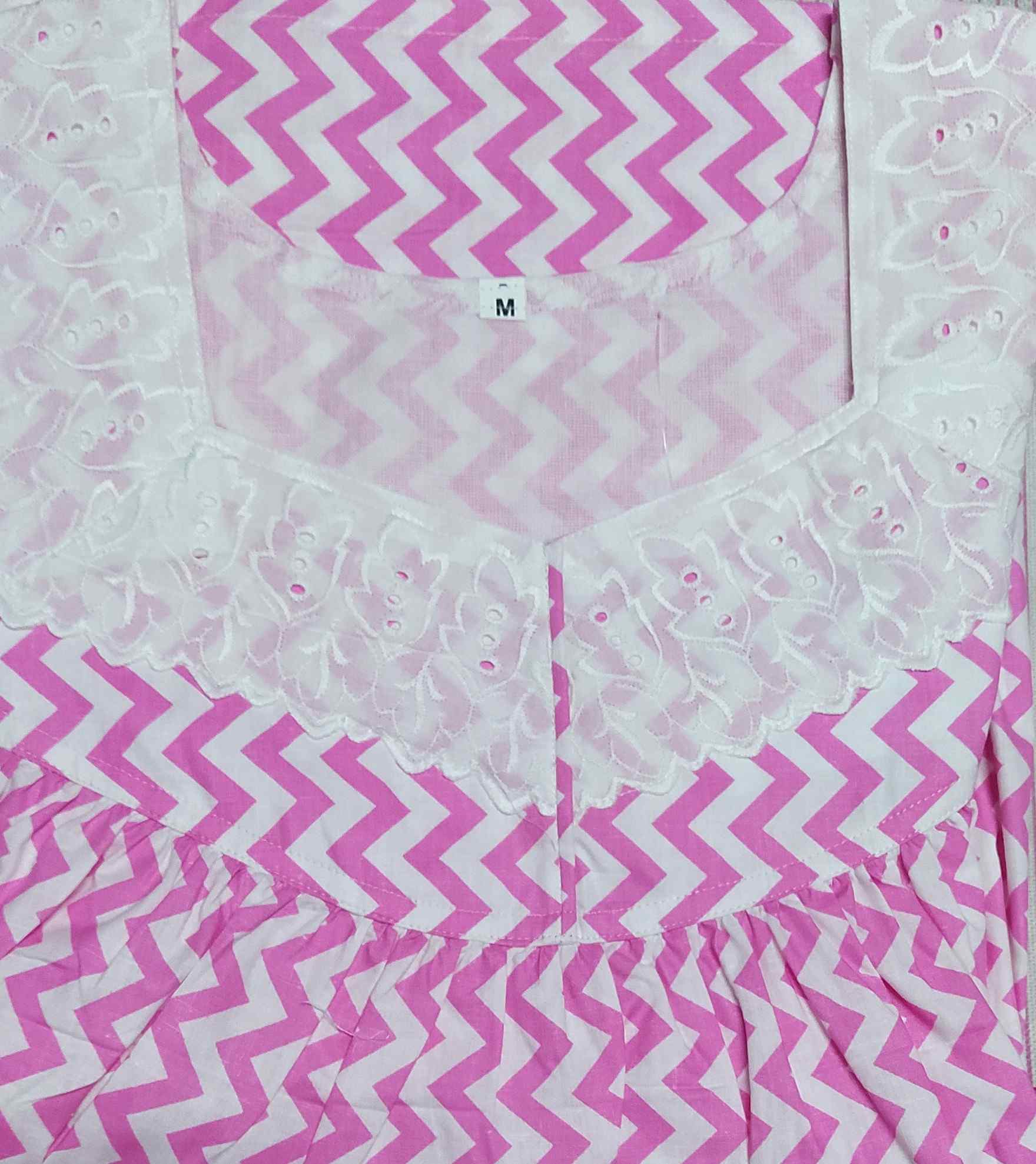 Cotton No Open Medium Printed Nighty