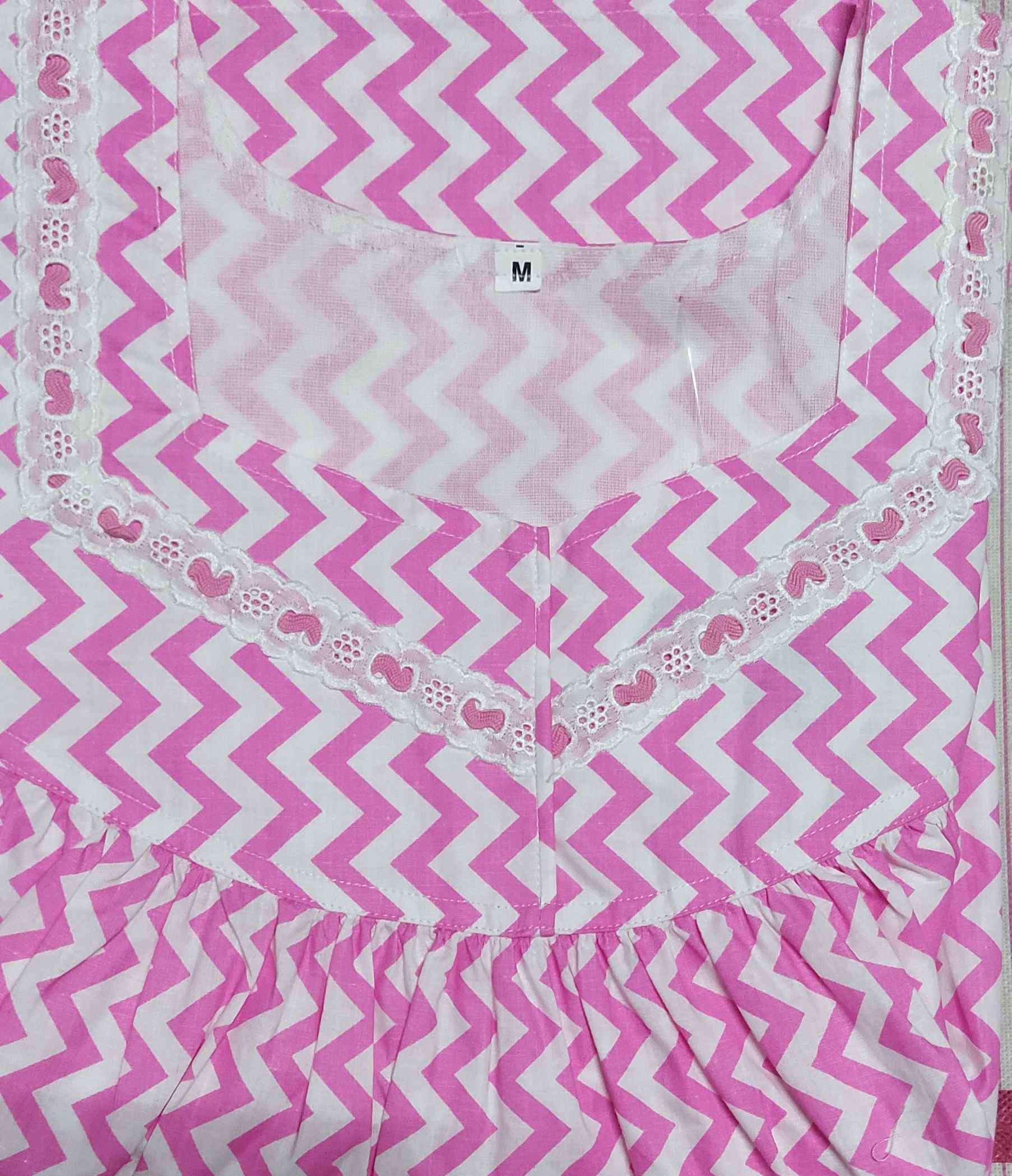 Cotton No Open Medium Printed Nighty