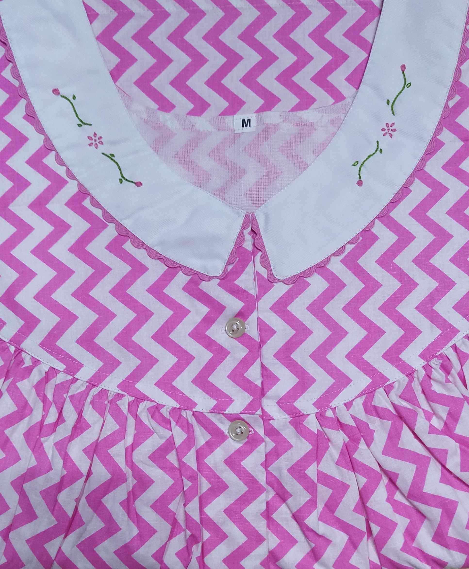 Cotton Half Open Medium Printed Nighty