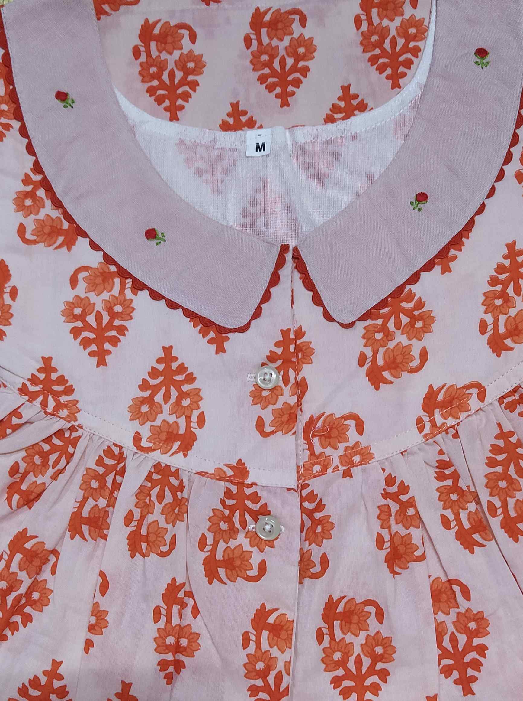 Soft Cotton Half Open Medium Printed Nighty
