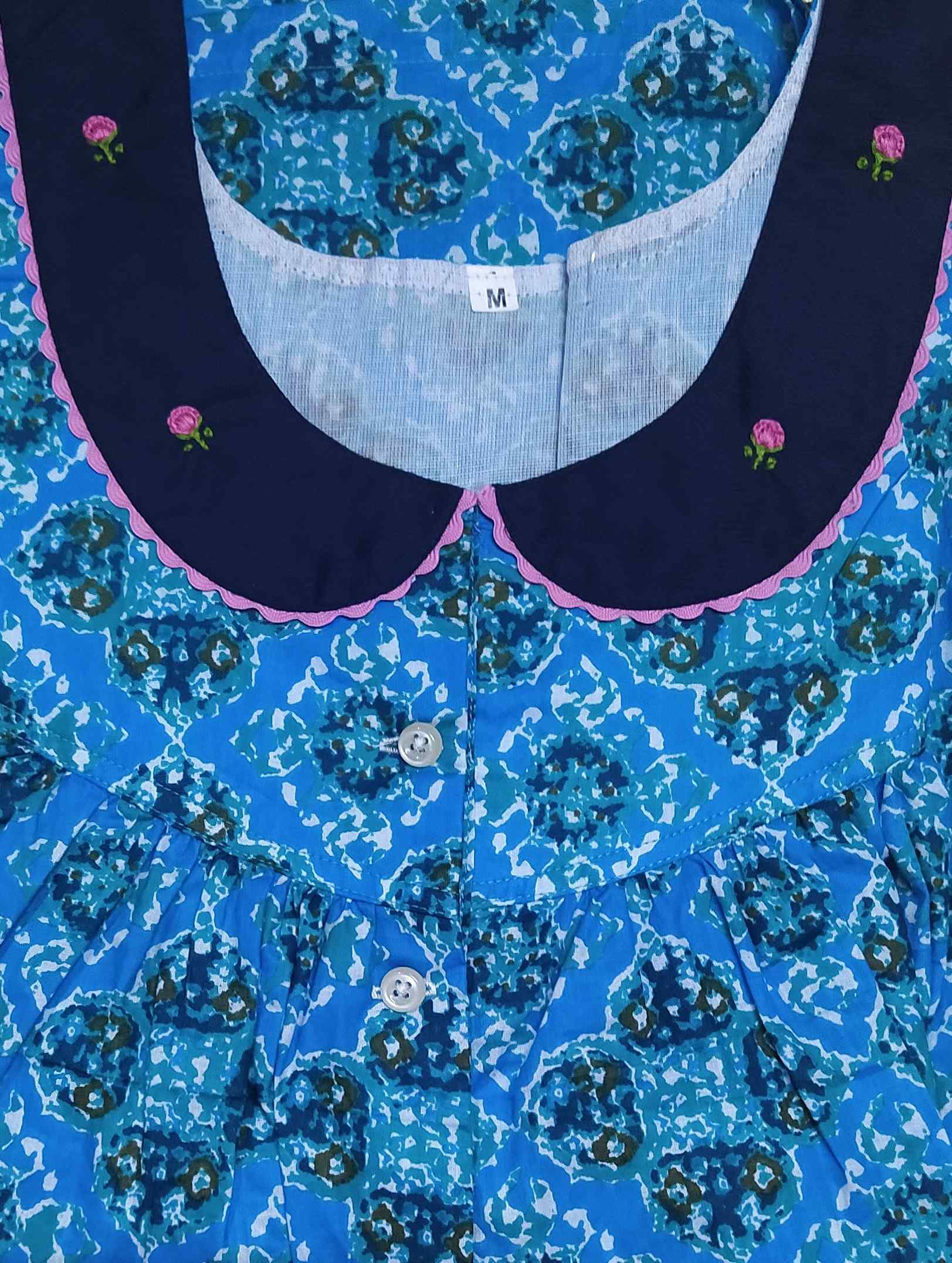 Soft Cotton Half Open Medium Printed Nighty