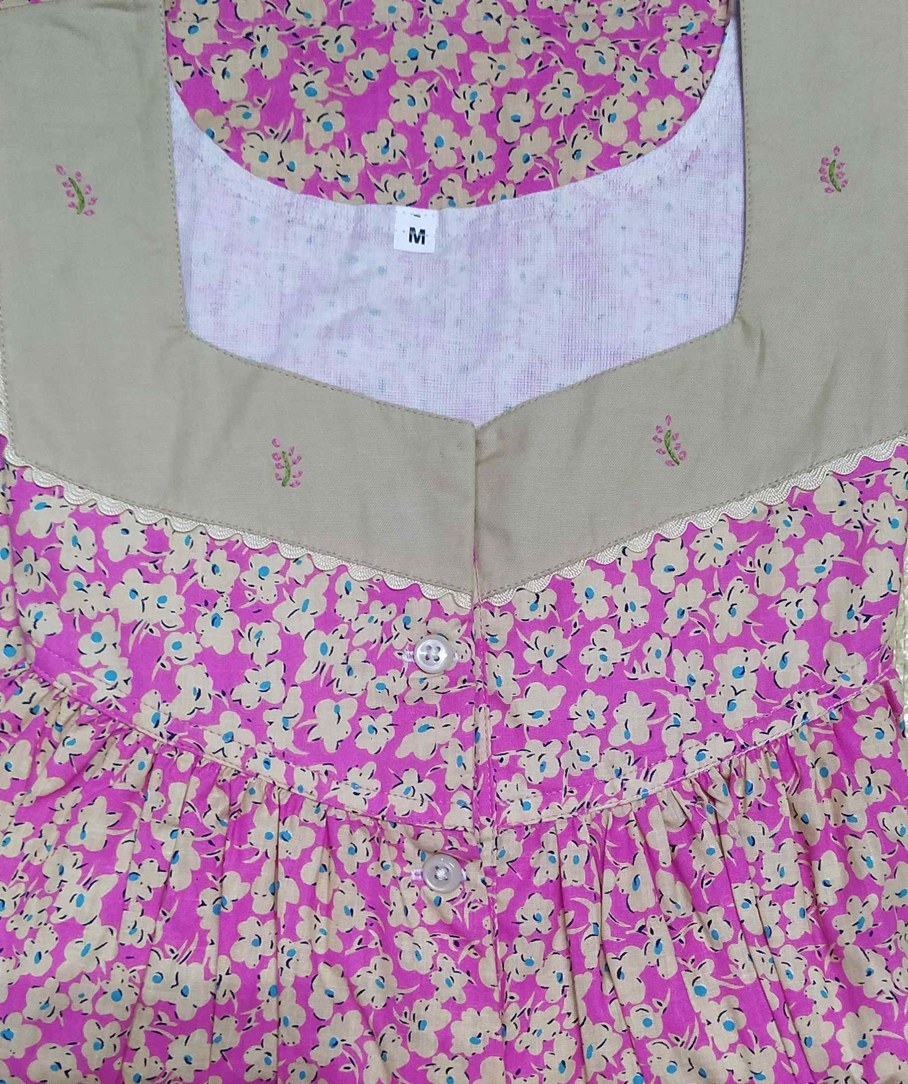 Cotton Half Open Medium Printed Nighty