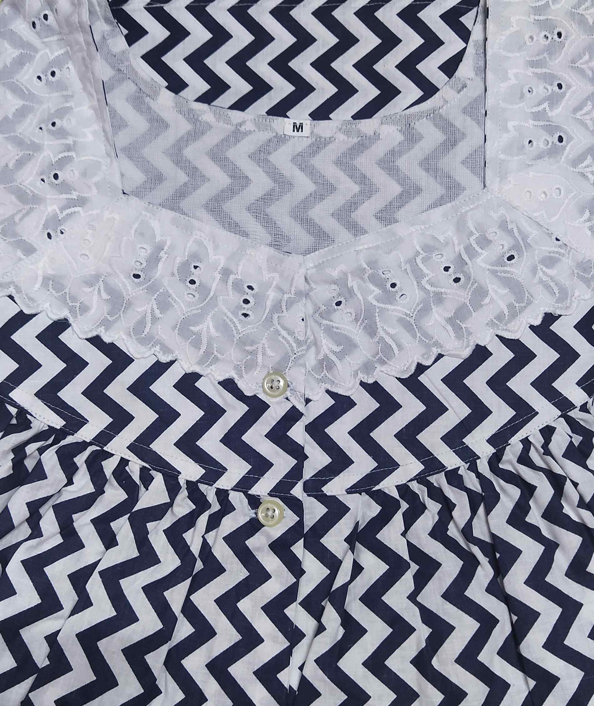 Cotton Half Open Medium Printed Nighty