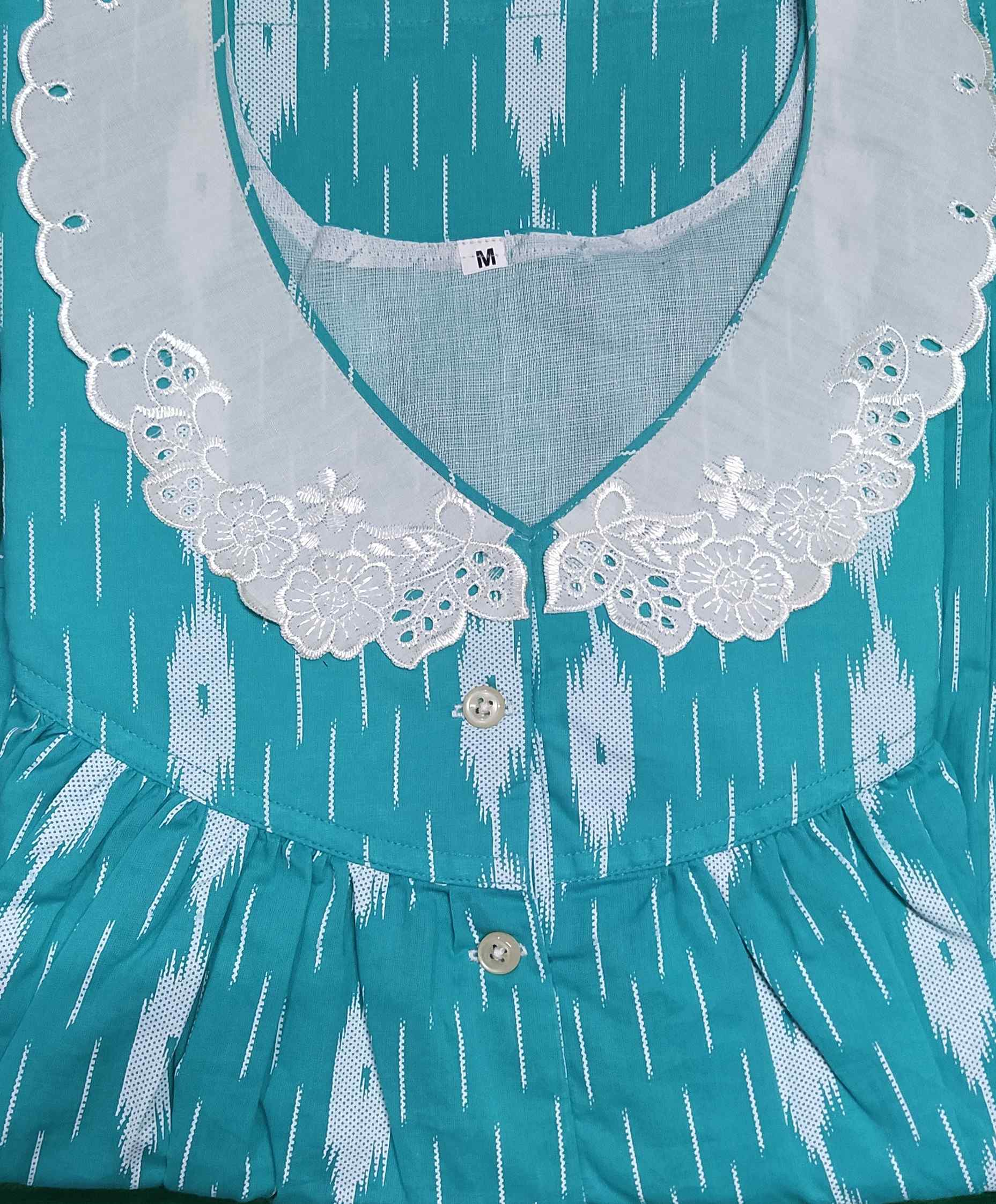 Soft Cotton Half Open Medium Printed Nighty