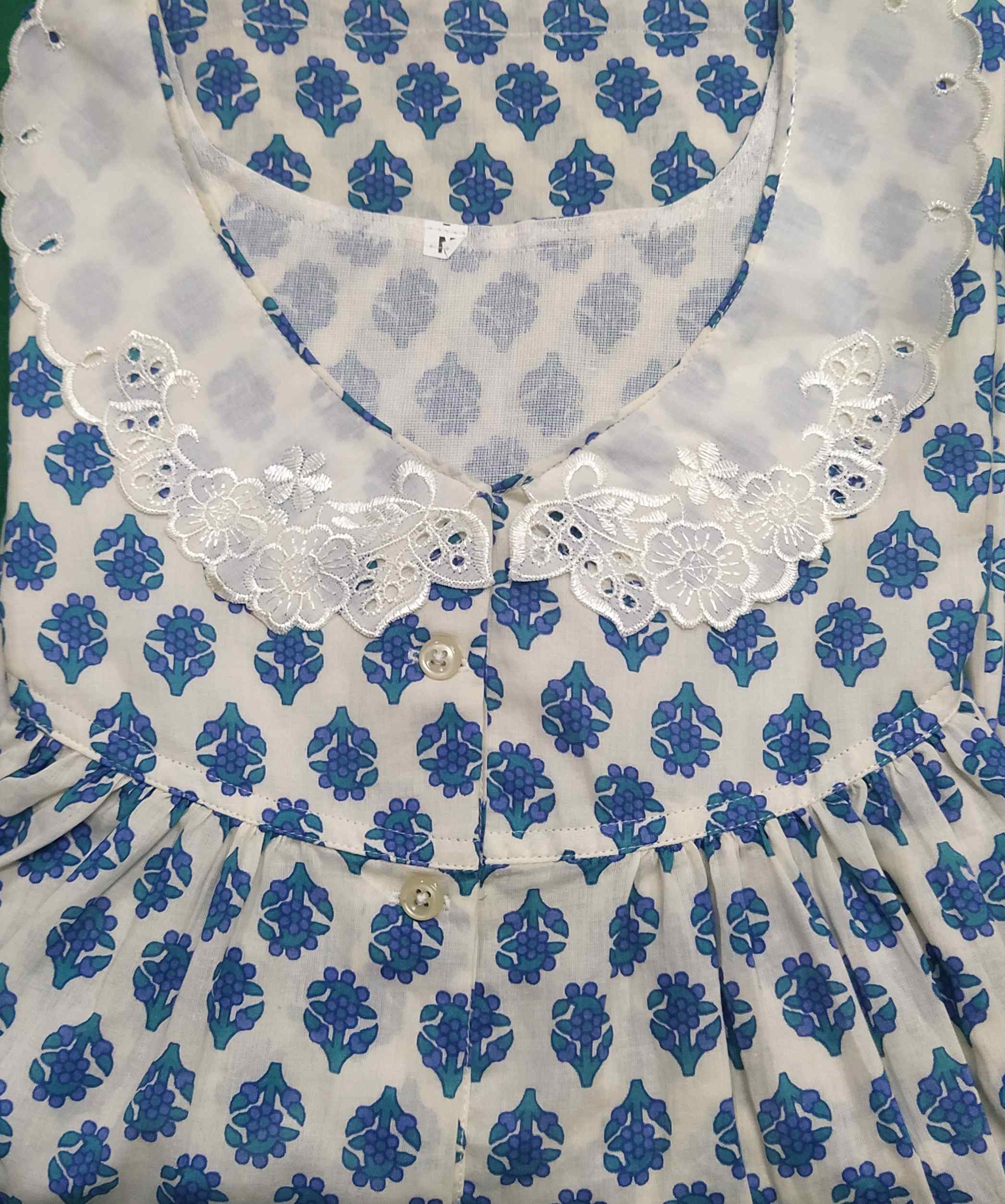 Soft Cotton Half Open Medium Printed Nighty