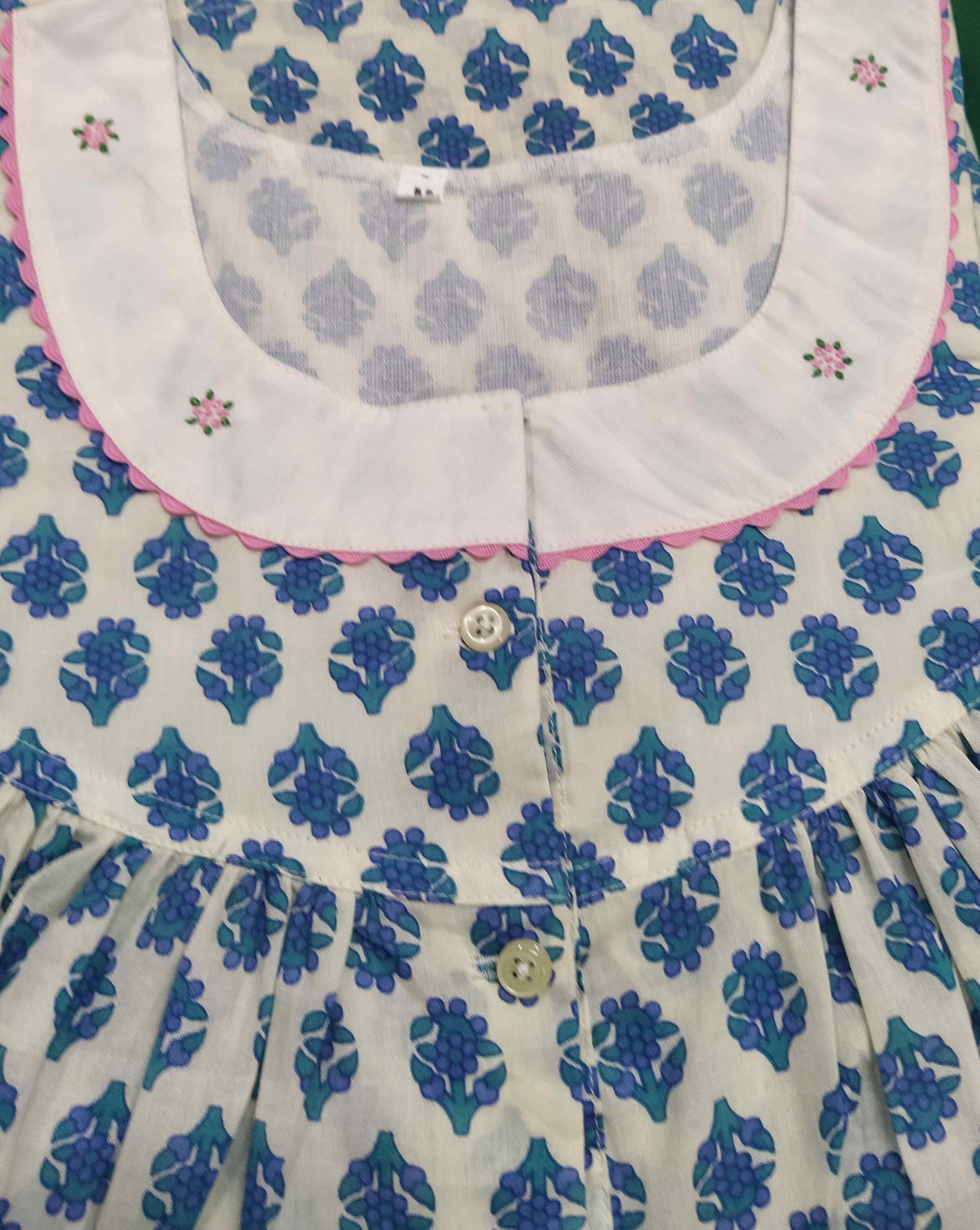 Soft Cotton Half Open Medium Printed Nighty
